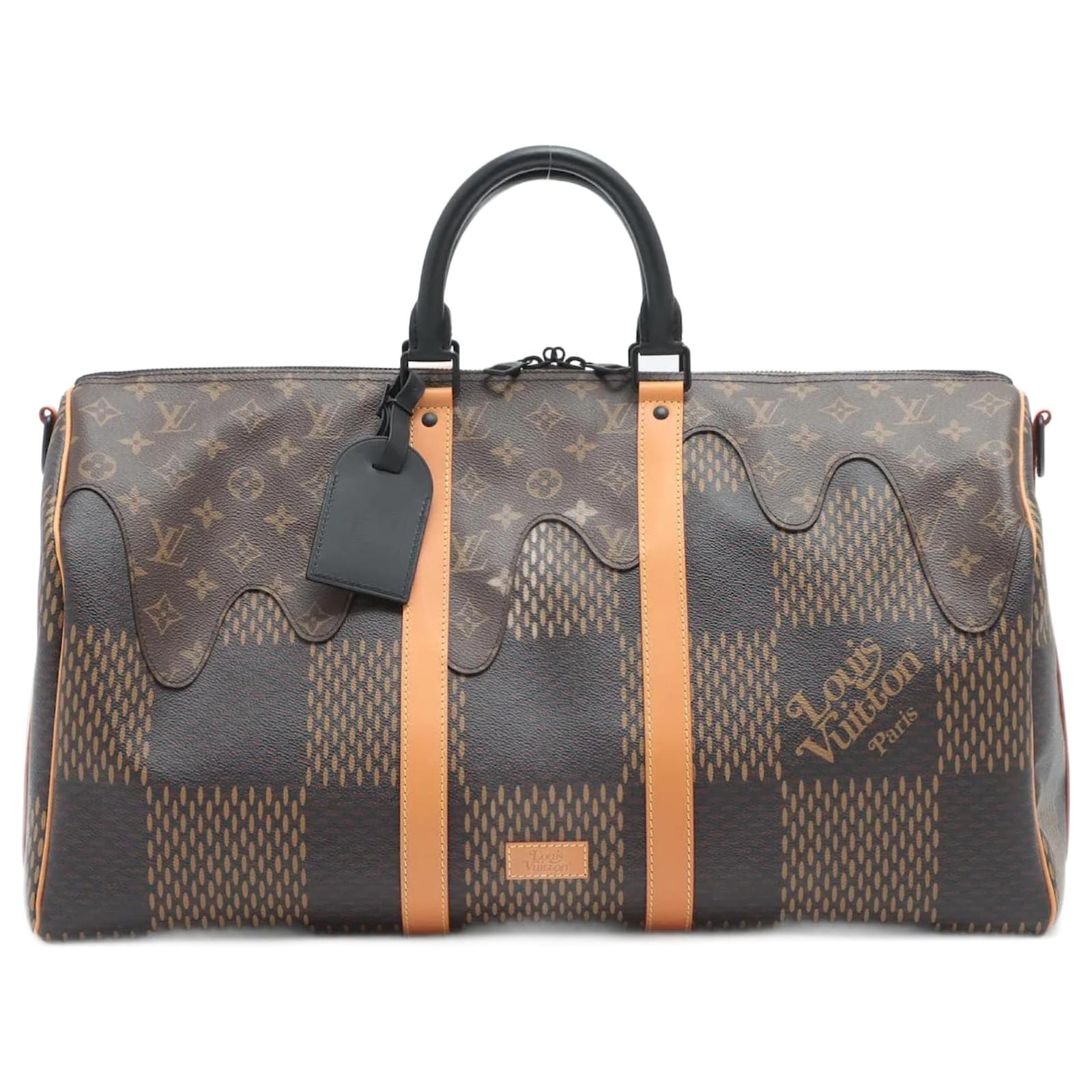 Travel Bag Louis Vuitton Louis Vuitton x Nigo Keepall Bandouliere 50 Giant Damier Brown