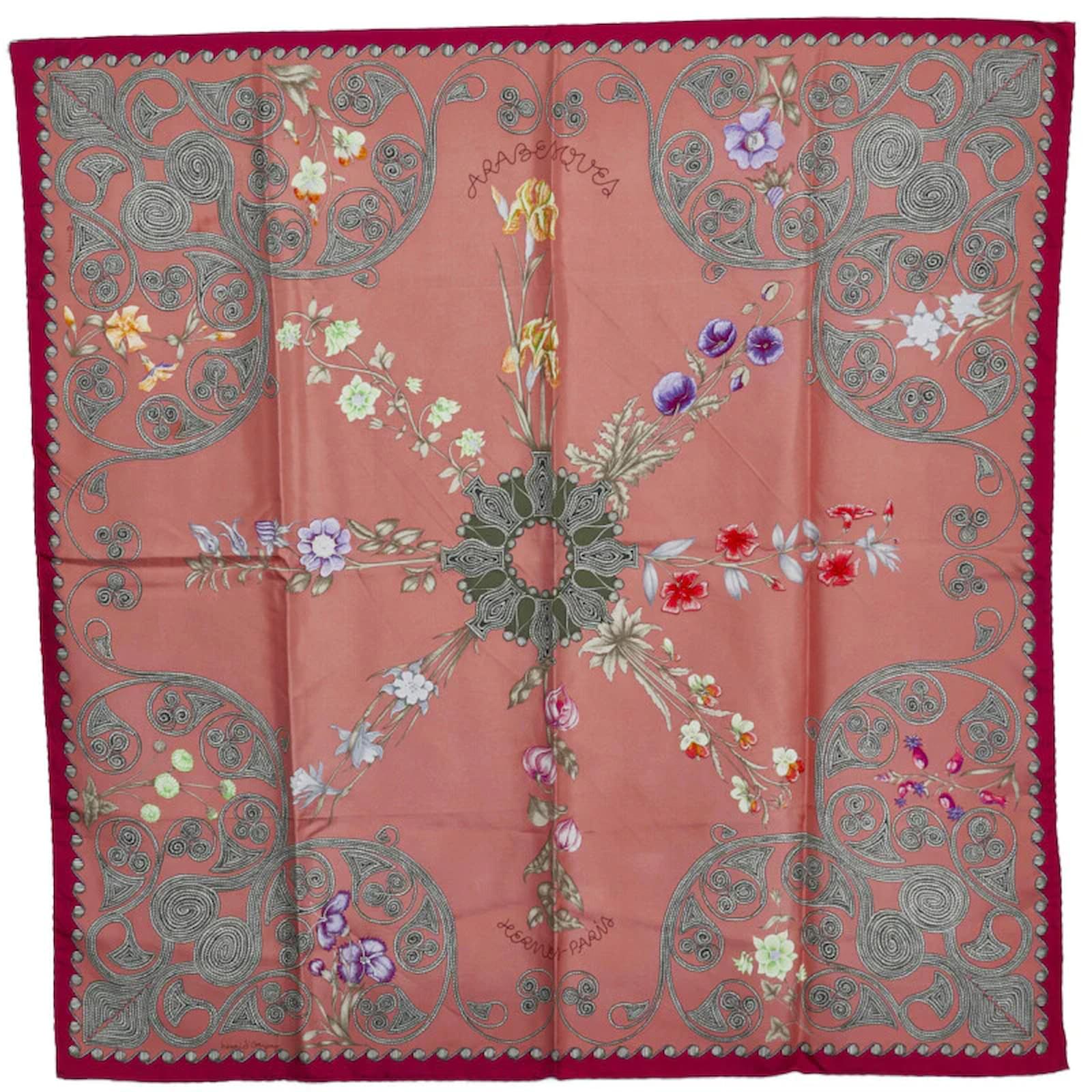 Hermès Arabesque Scarf Pink Silk Cloth ref.952860 - Joli Closet