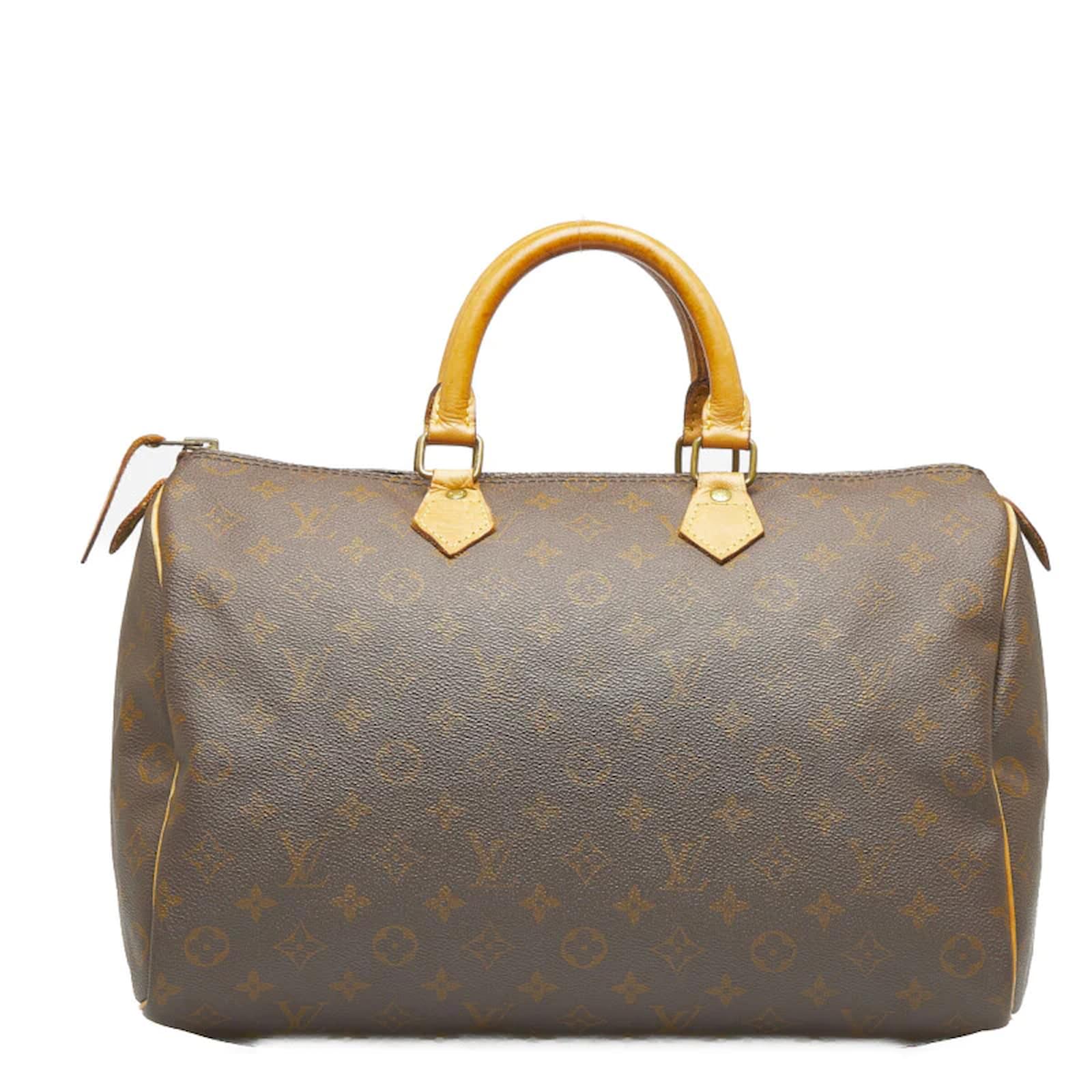 Louis Vuitton Brown Canvas Monogram Speedy 35 Handbag