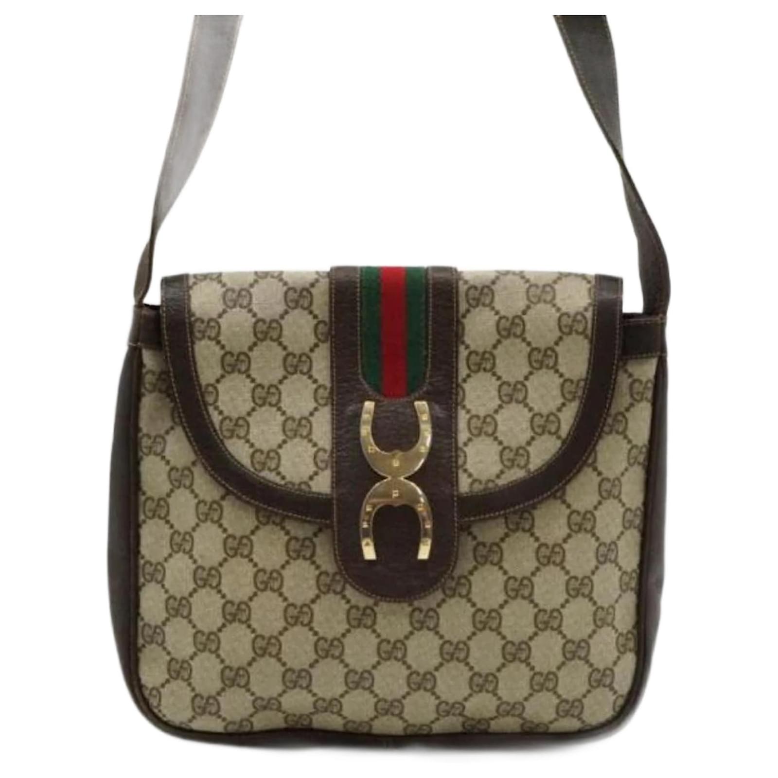 Gucci GG Supreme Shoulder Bag Brown Cloth ref.952888 Joli Closet