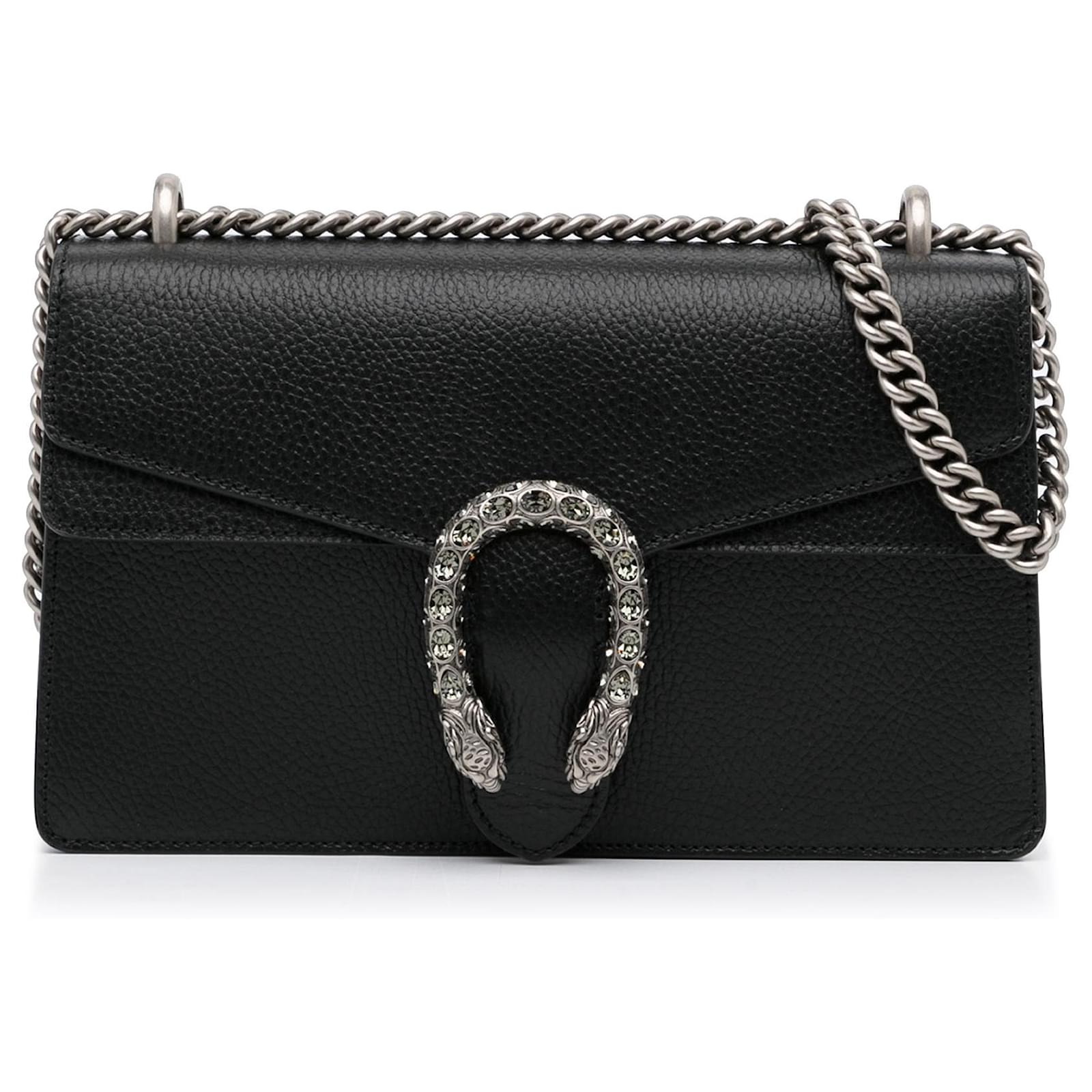 Gucci Black Small Dionysus Shoulder Bag Leather Pony-style