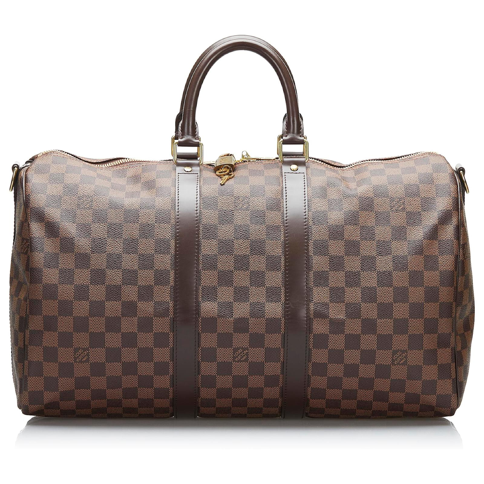 Louis Vuitton Brown Damier Ebene Keepall Bandouliere 45 Cloth ref.953461 -  Joli Closet