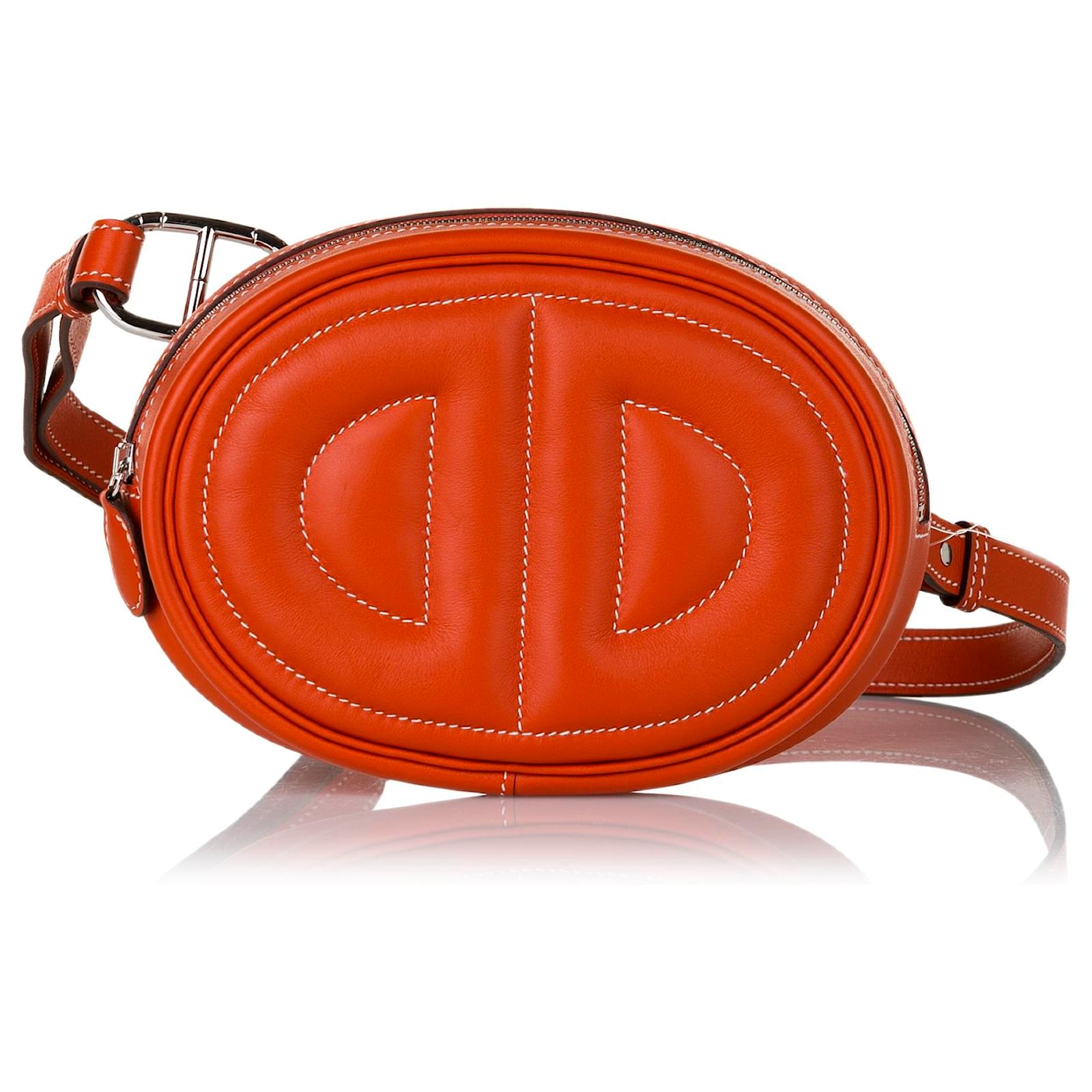Hermès Hermes Orange In The Loop Verso Leather Belt Bag Pony-style ...