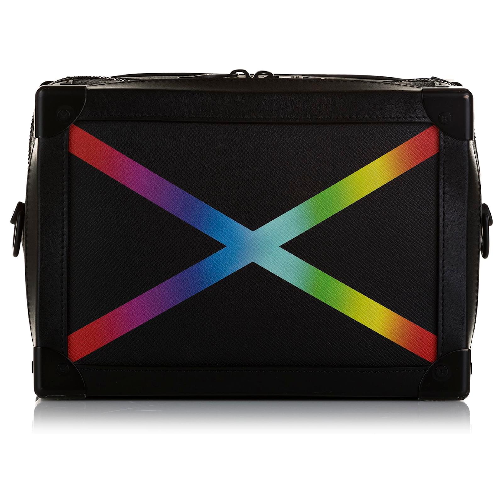 Louis Vuitton Soft Trunk Taiga Black/Rainbow in Taiga Leather with Matte  Black - US