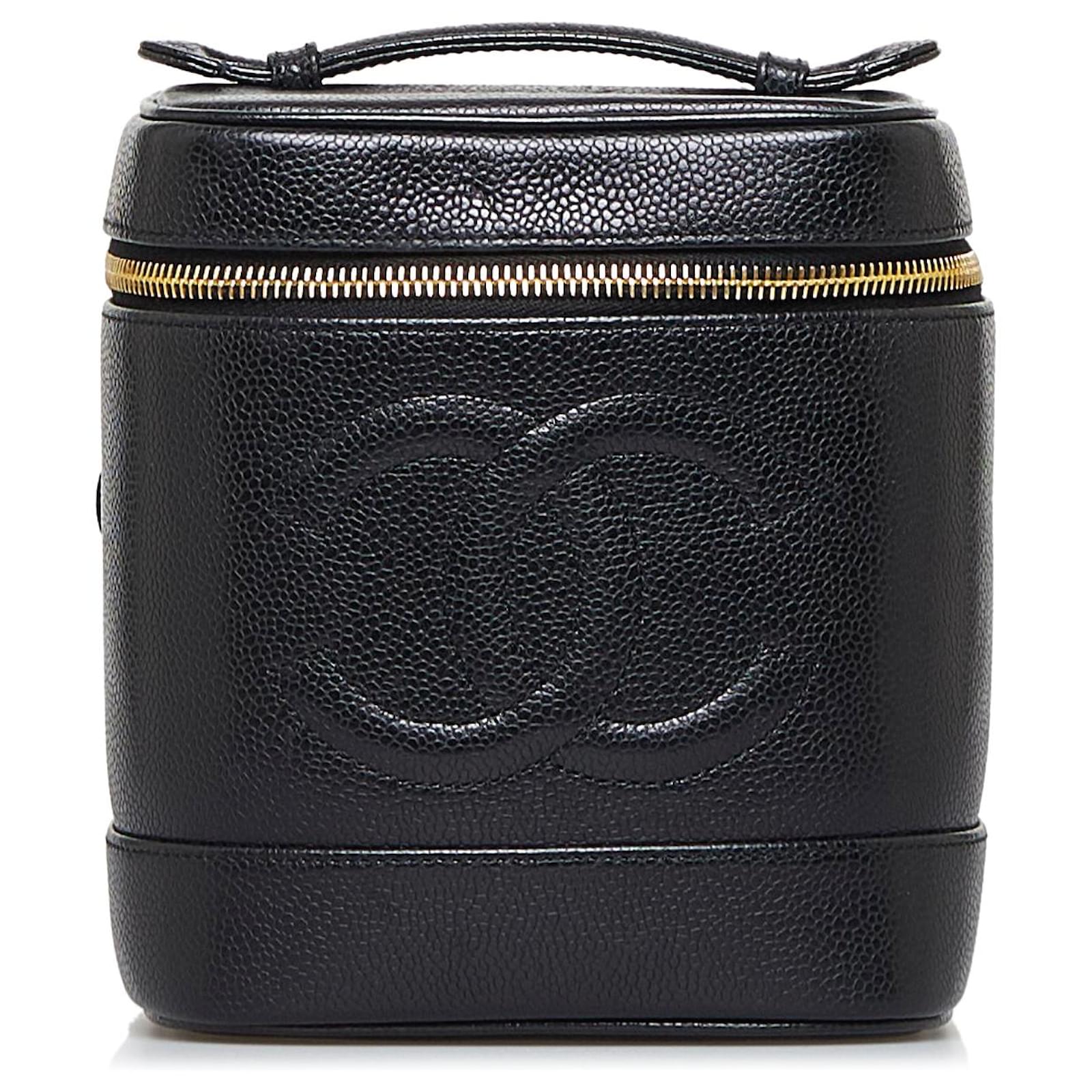 CHANEL, Bags, Chanel Vintage Vanity Case Caviar Leather