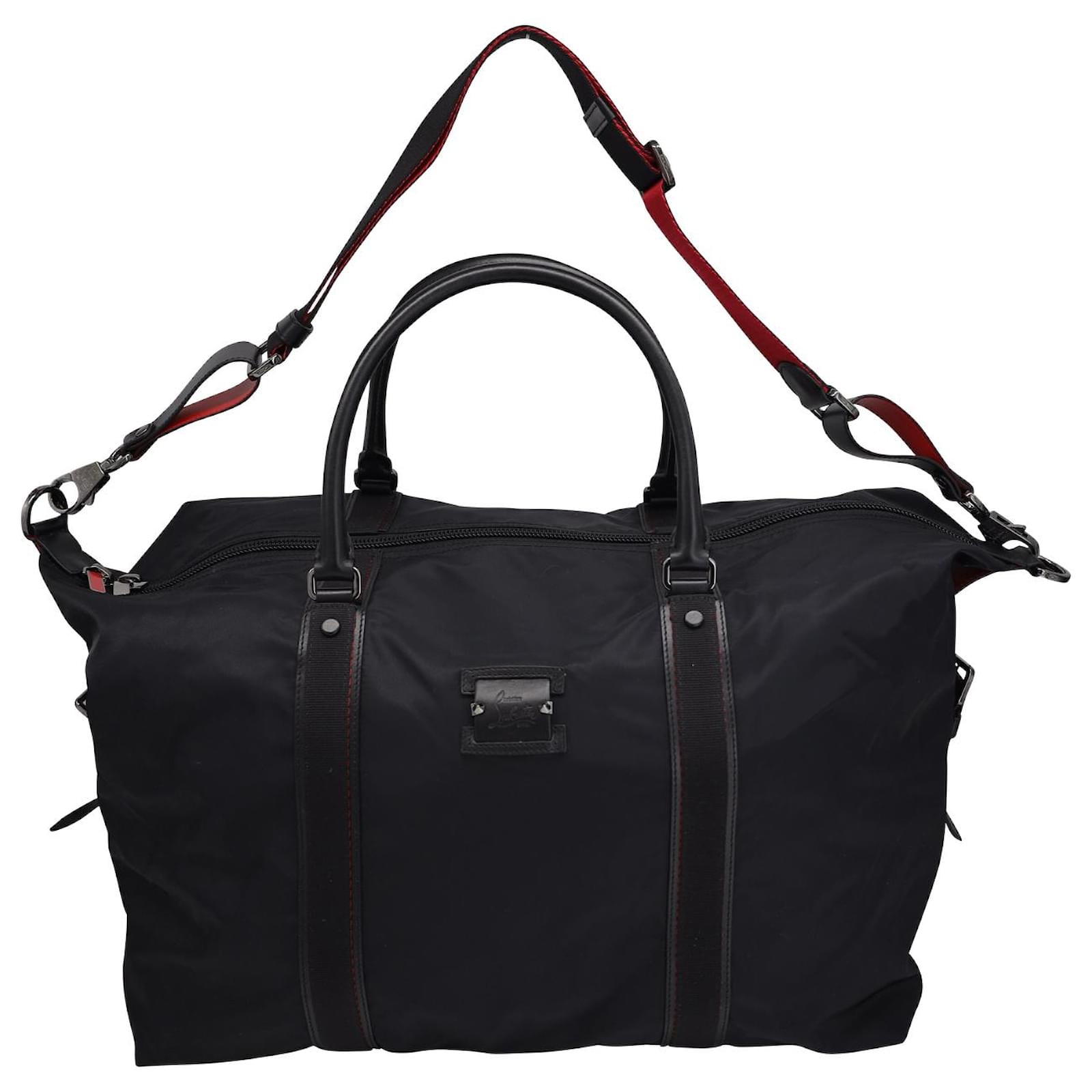 Christian Louboutin Paris Loubicity Weekender Bag In Black Nylon