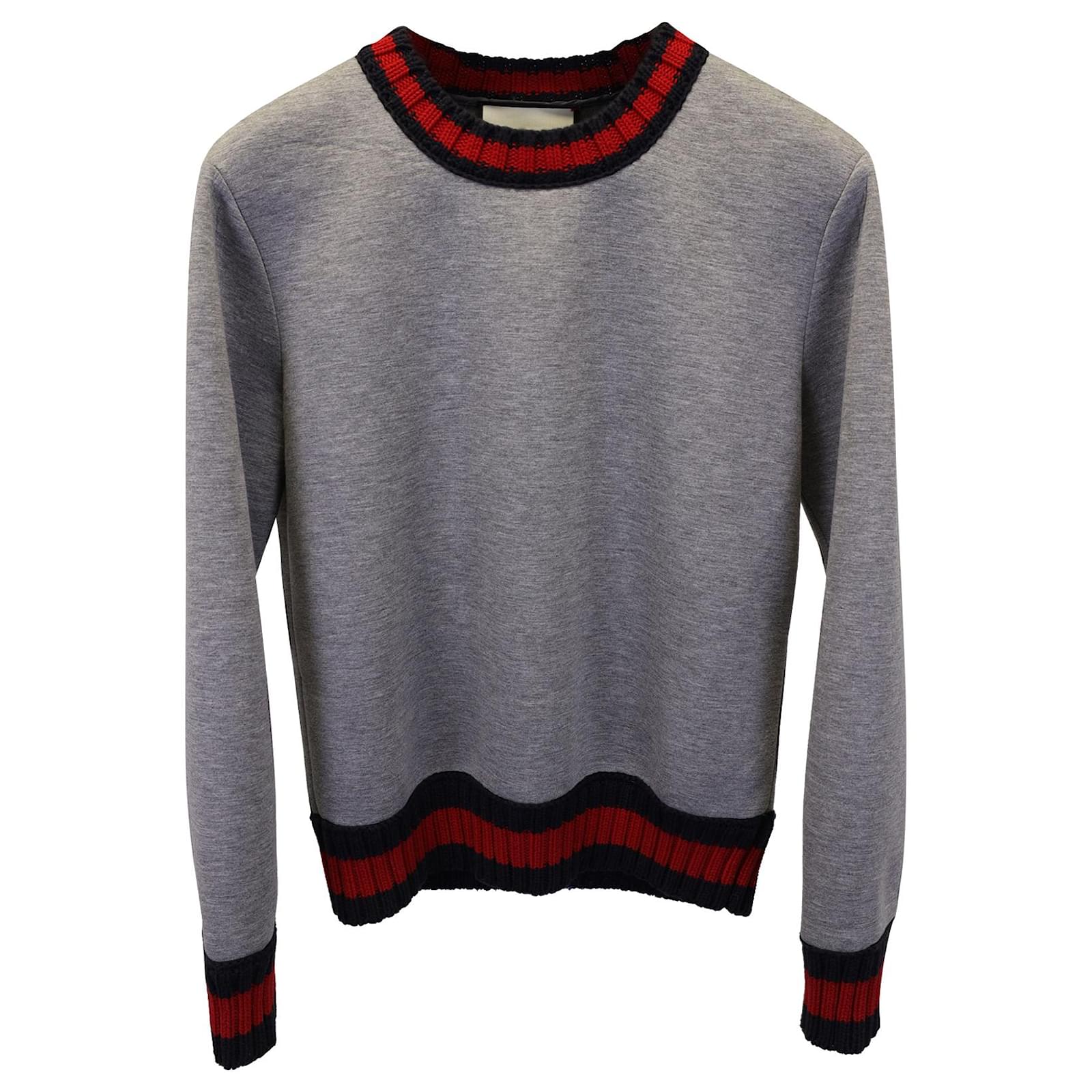 Gucci Contrast Sweatshirt in Grey Viscose Cellulose fibre ref.953733 - Joli Closet