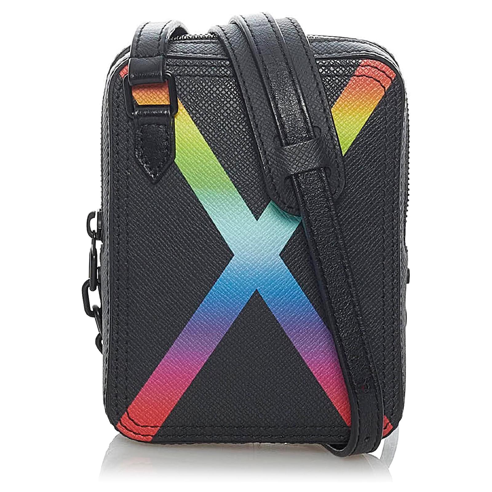 Louis Vuitton Black Taiga Rainbow Crossbody Bag Multiple colors Leather  ref.954617 - Joli Closet