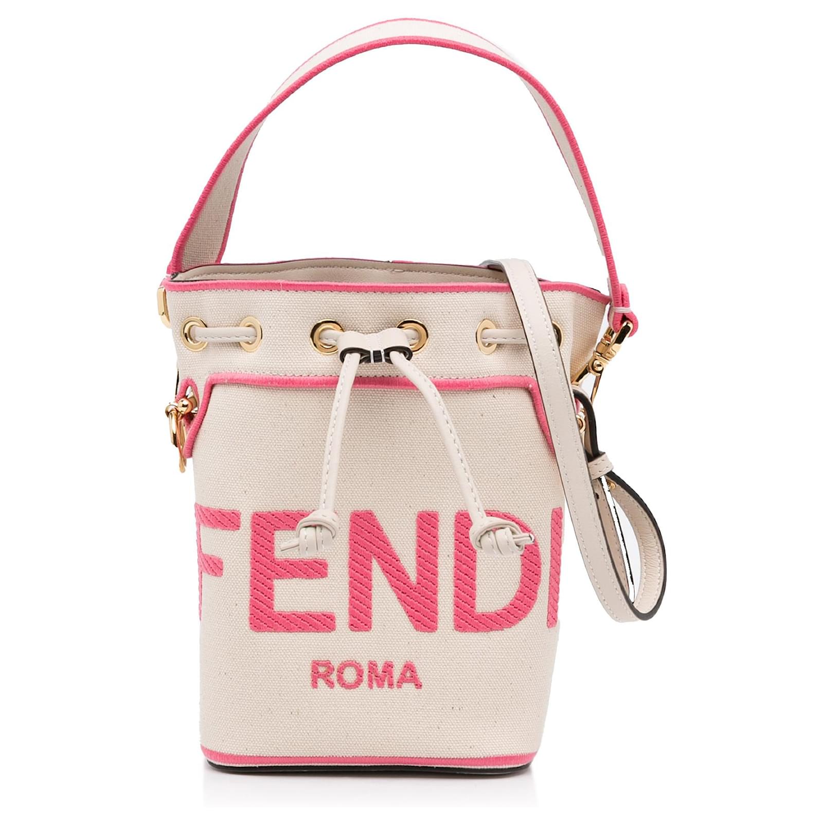 Fendi Pre-owned embroidered-logo Baguette Shoulder Bag - Pink