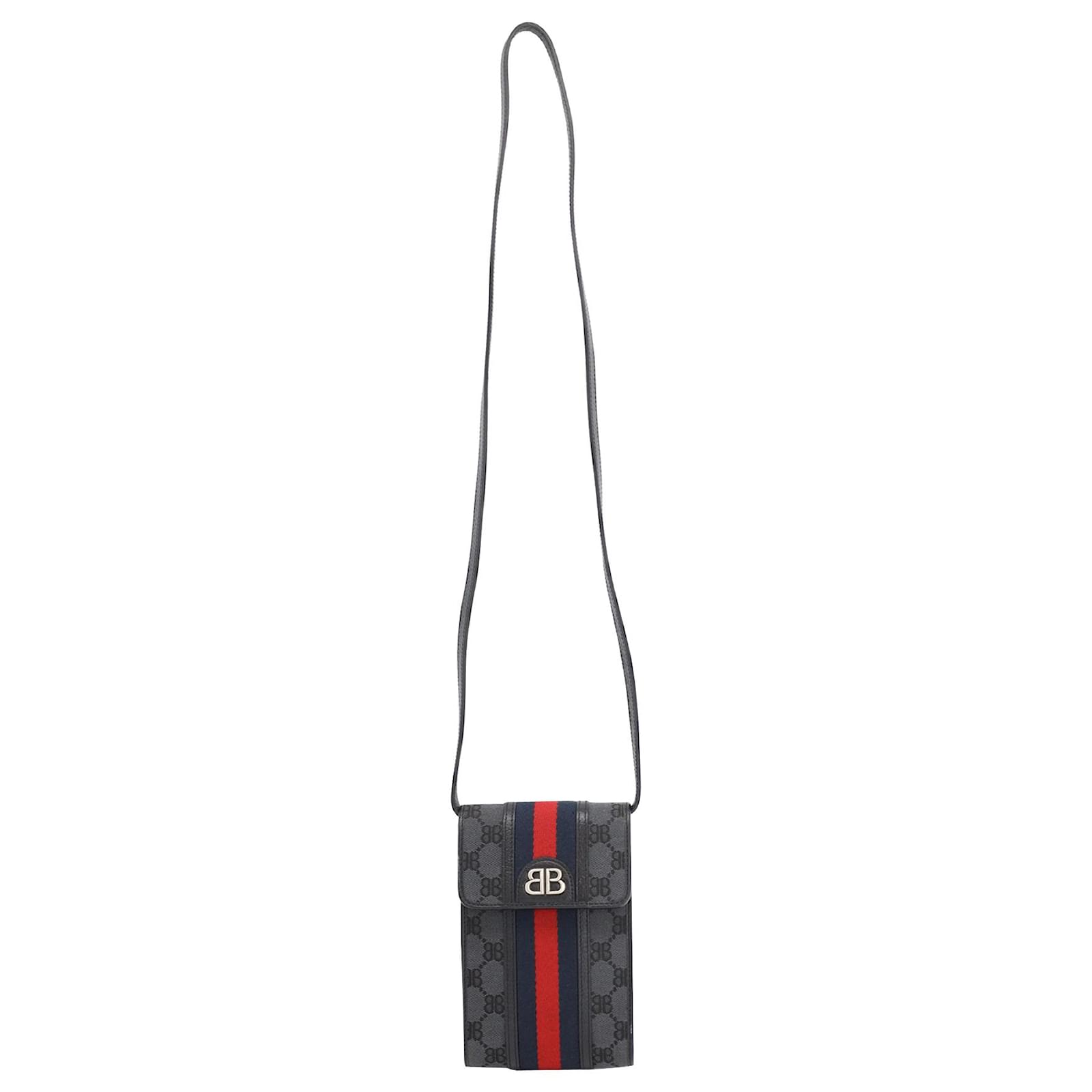 Gucci x Balenciaga The Hacker Project Phone Bag in Black Canvas Grey Cloth  ref.954720 - Joli Closet
