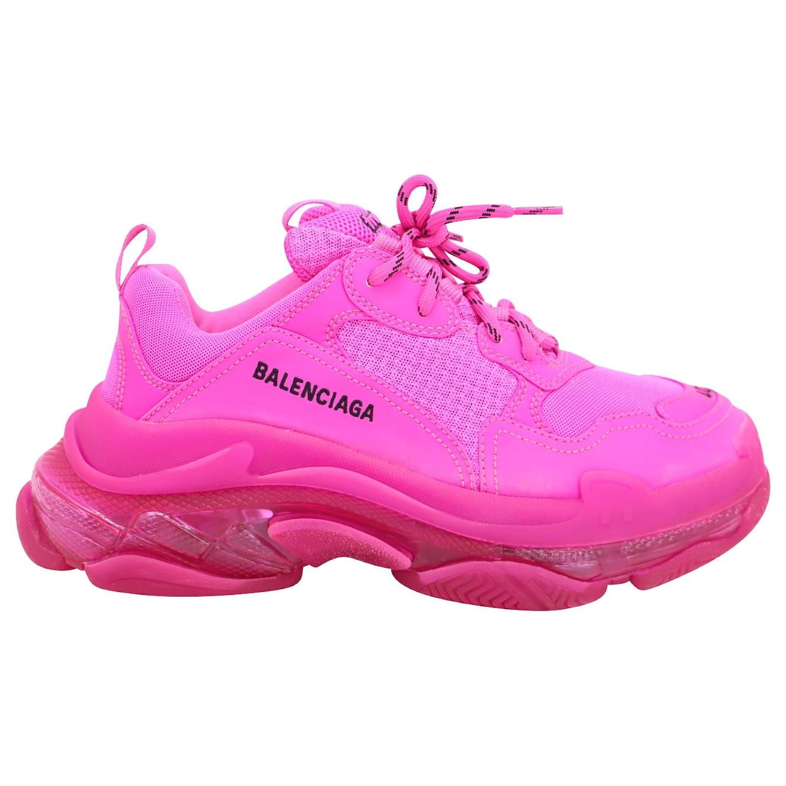 Balenciaga Triple S Clear Sole Sneakers - Pink