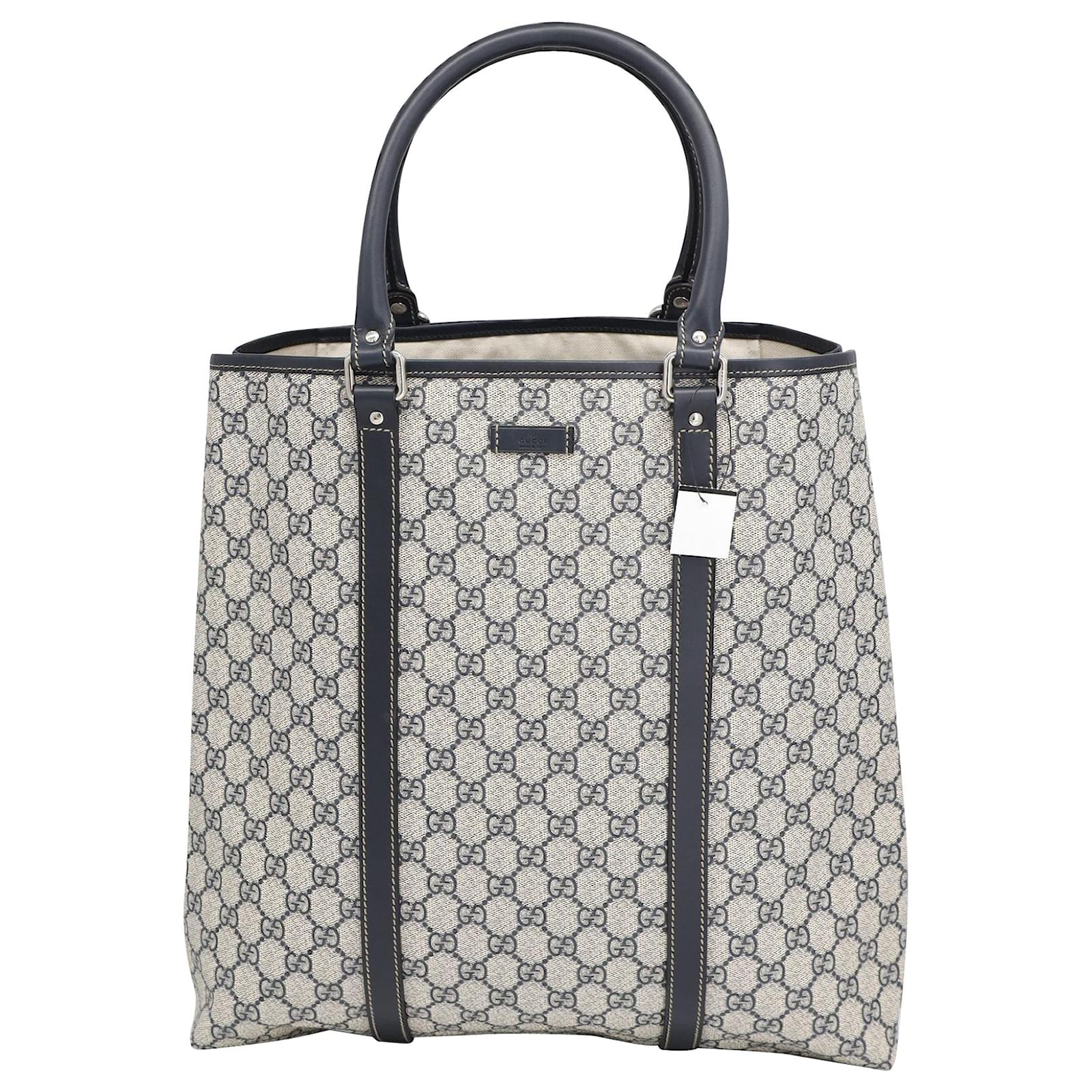 Gucci GG Supreme Joy Vertical Tote Bag in Blue Canvas Cloth ref