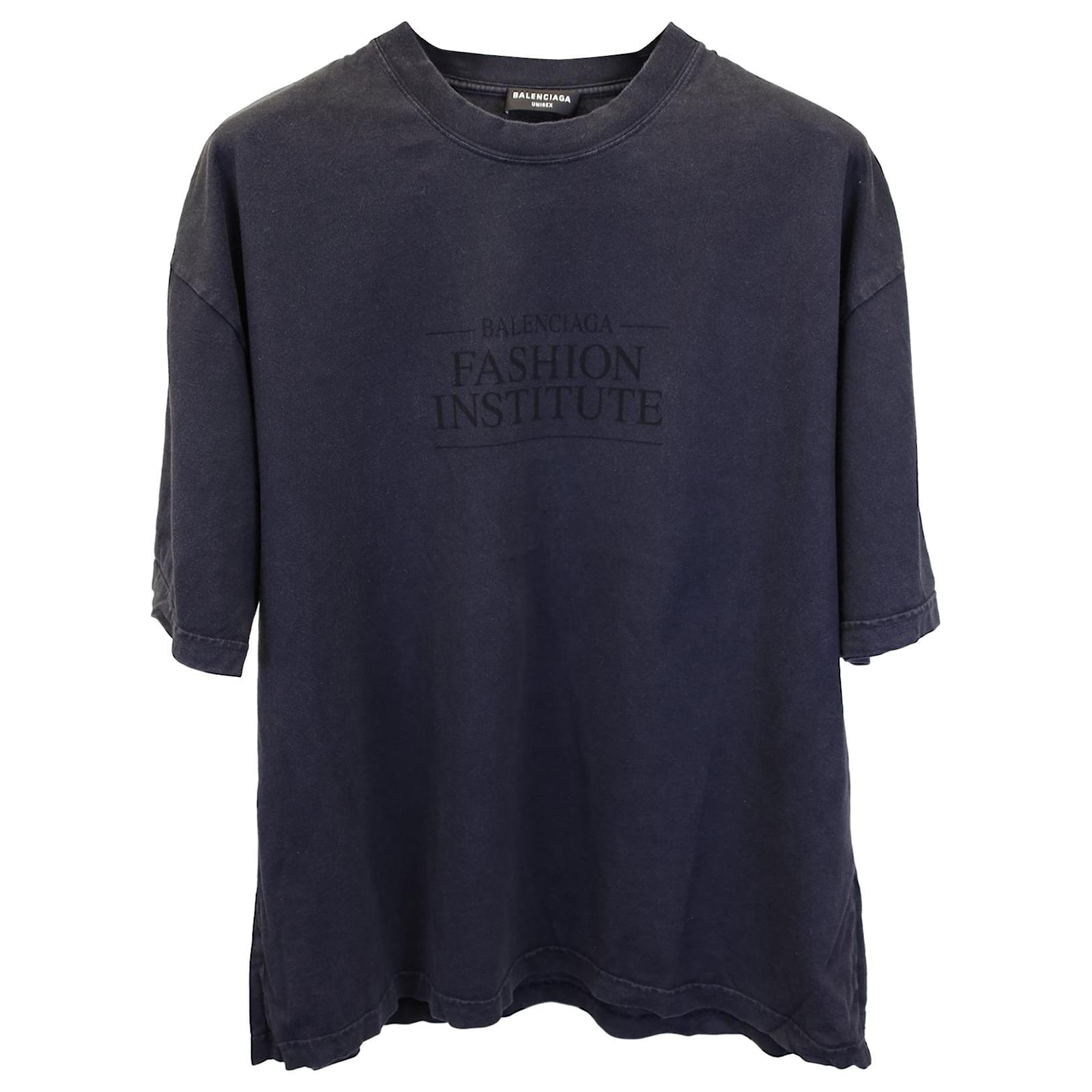 Balenciaga Fashion Institute T-Shirt in Black Organic Cotton ref.954838 -  Joli Closet