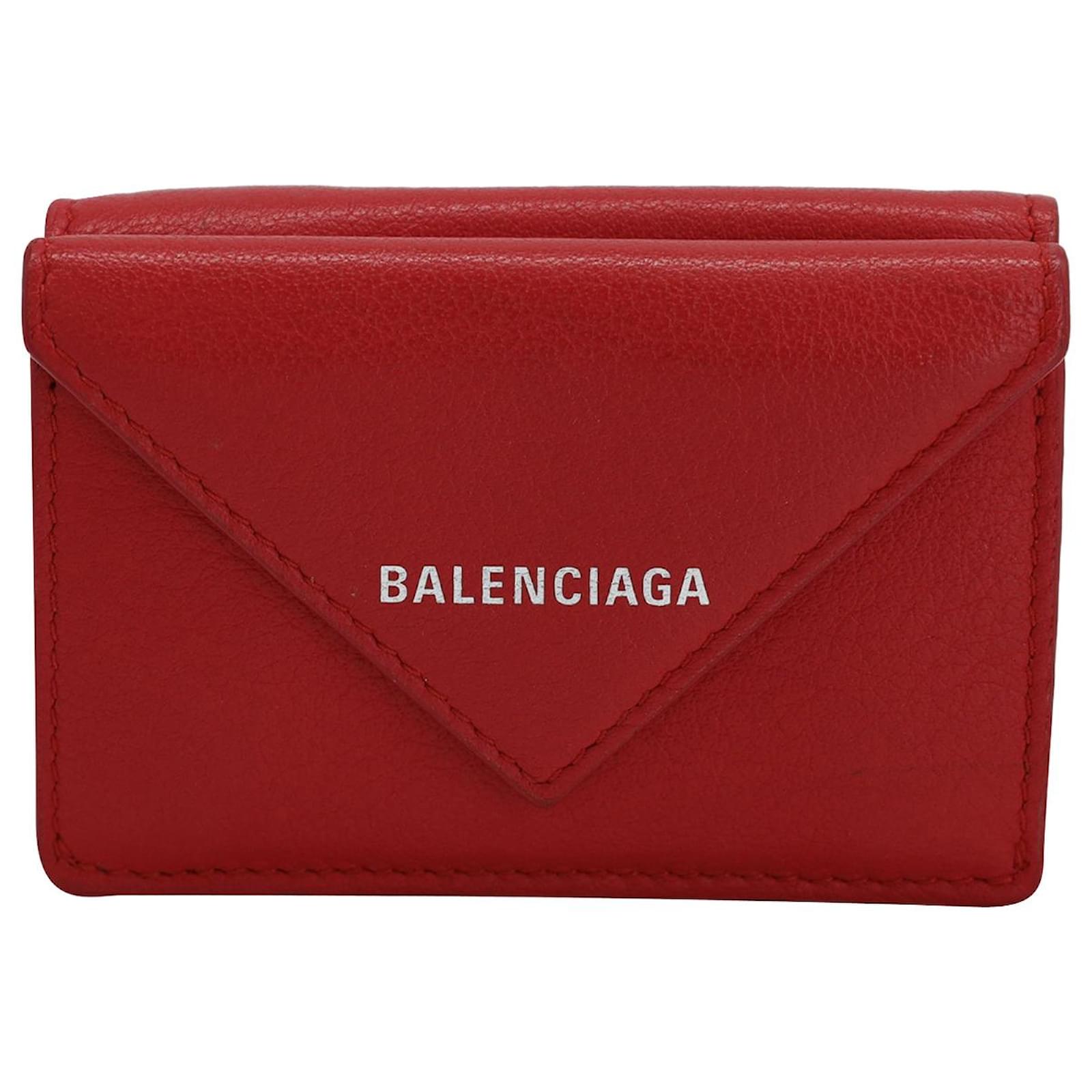 Fearless privilegeret oprejst Balenciaga Papier Mini Wallet in Red Leather ref.954983 - Joli Closet