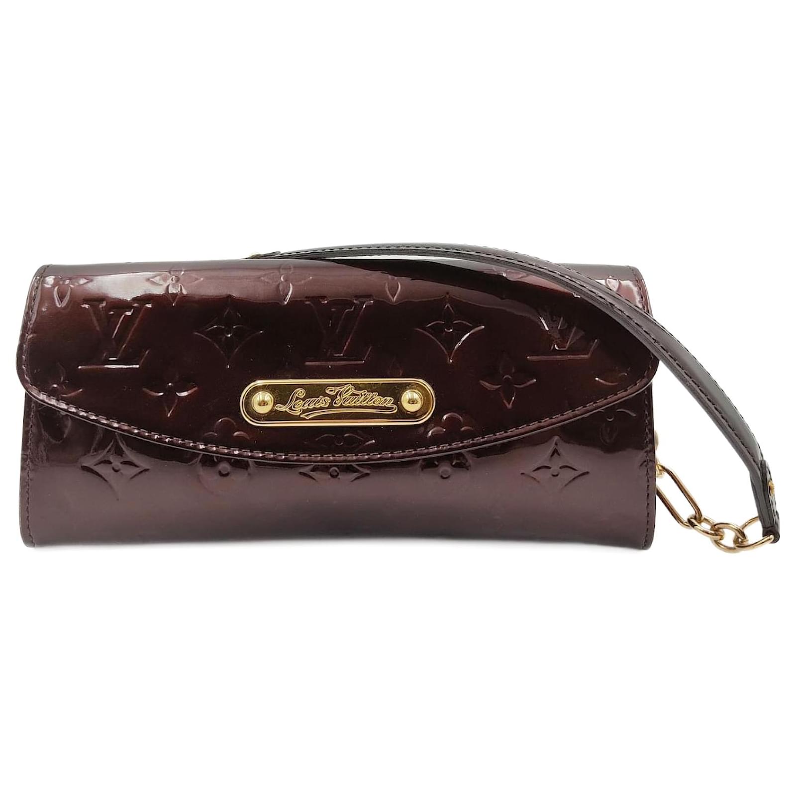 Sunset boulevard patent leather handbag Louis Vuitton Burgundy in