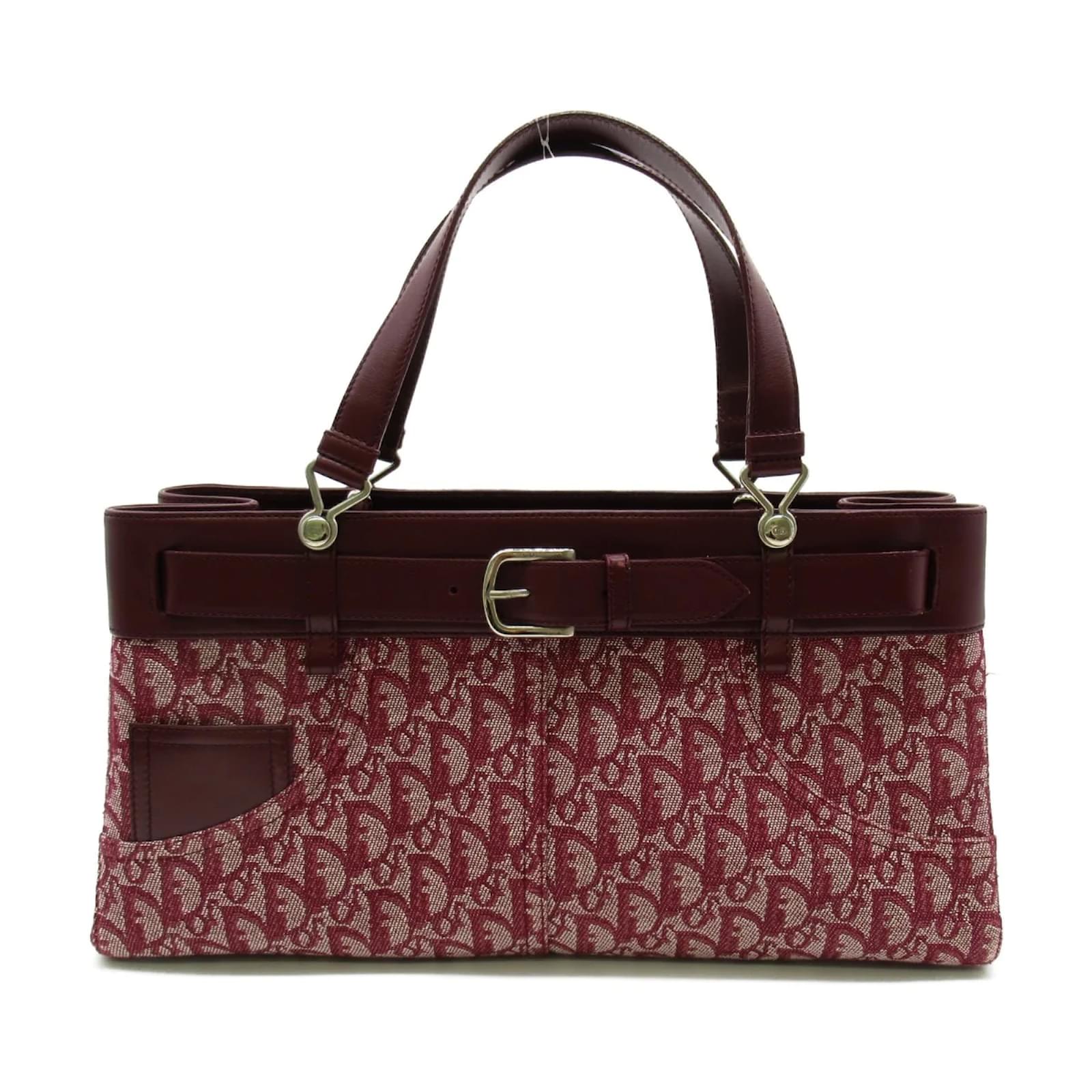 Dior Panarea Red Canvas Handbag (Pre-Owned)