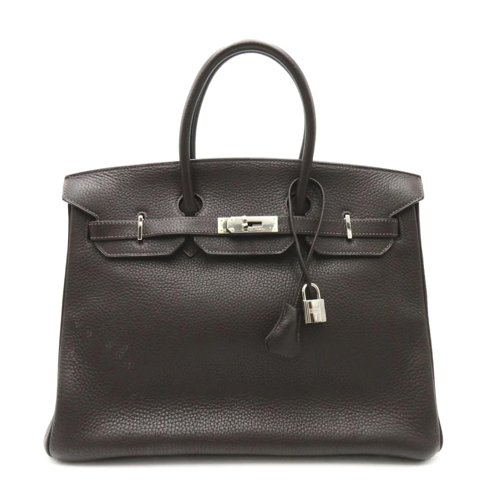 Hermès Box Calf Birkin 35 Black Leather Pony-style calfskin ref