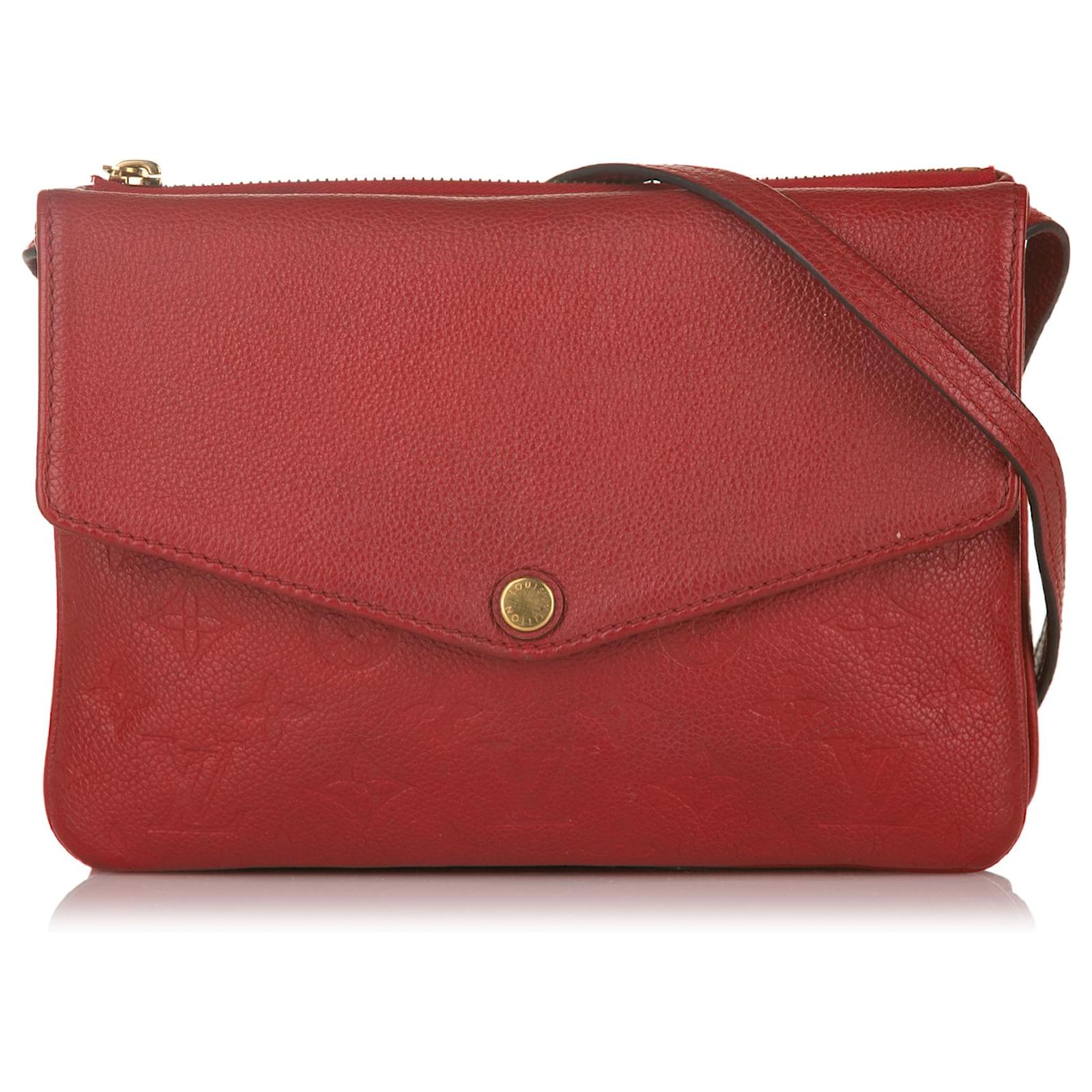 Louis Vuitton Brown Monogram Empreinte Twice Red Leather Pony-style  calfskin ref.955558 - Joli Closet