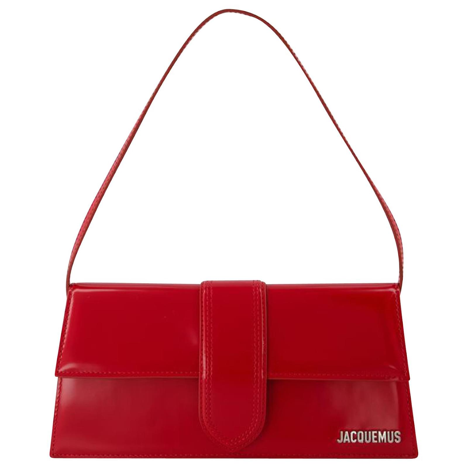 Jacquemus Le Bambino Long Leather Shoulder Bag, Pink, Women's, Handbags & Purses Shoulder Bags