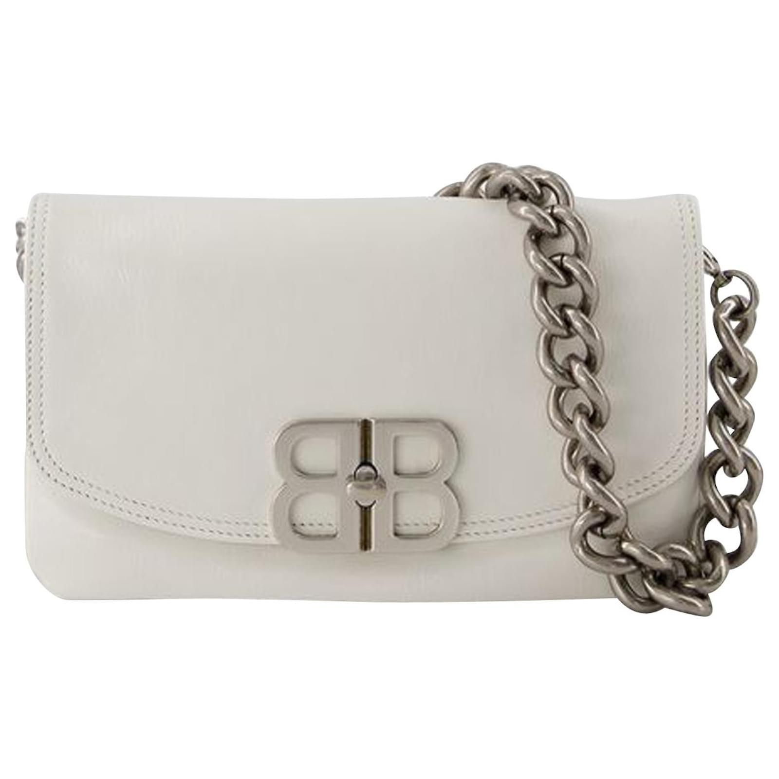 Balenciaga BB Soft Flap Leather Shoulder Bag