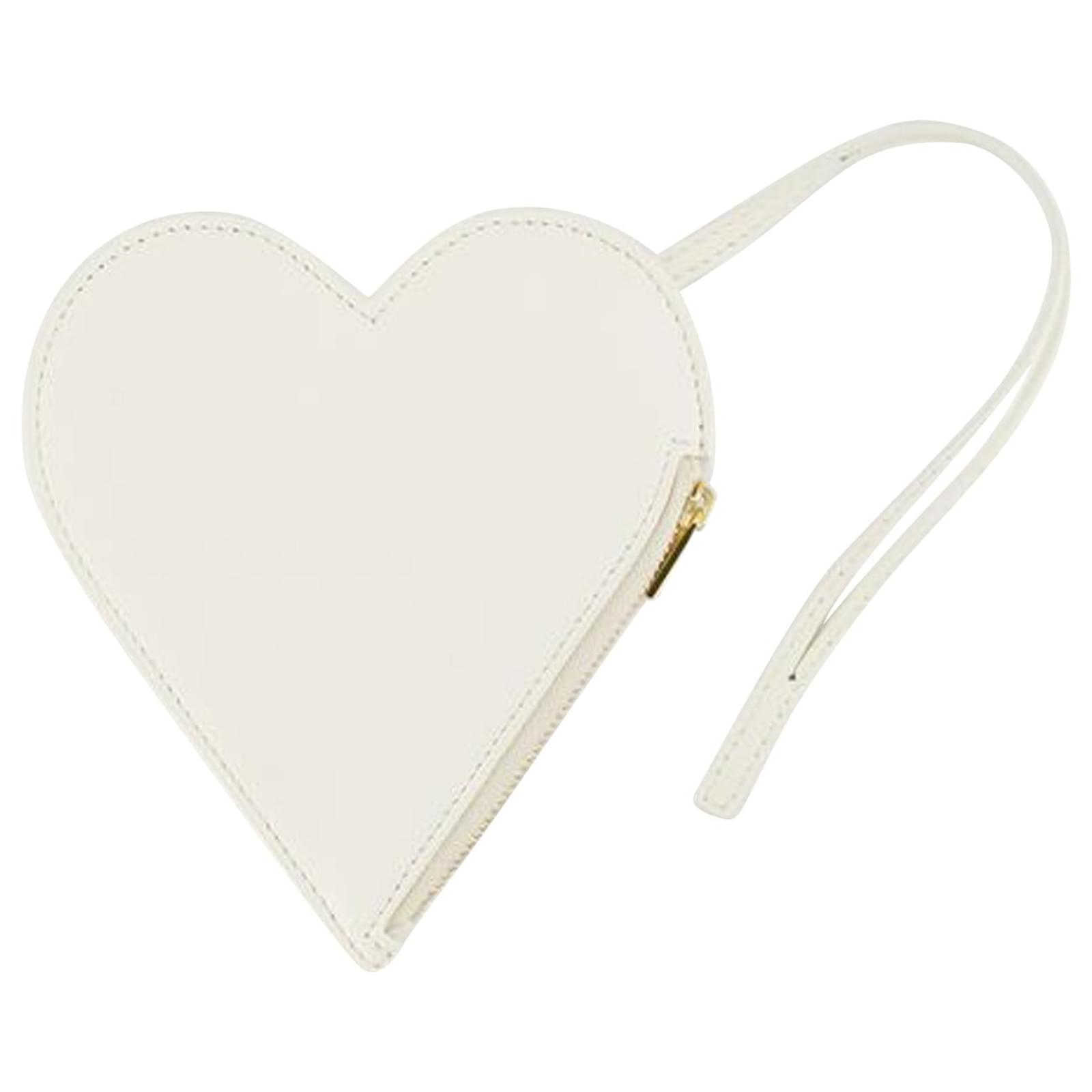 Heart Pouch - Jil Sander - Leather - Beige Pony-style calfskin ref