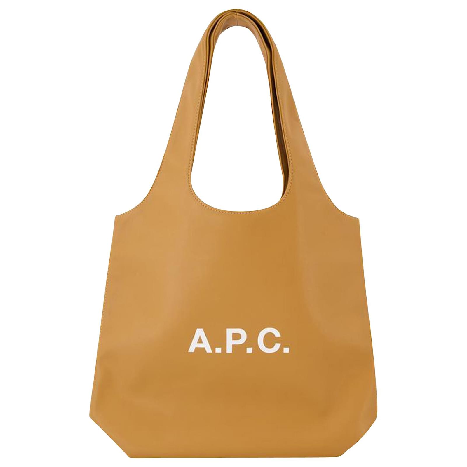 A.p.c. Small Demi Lune Shoulder Bag In Beige,brown