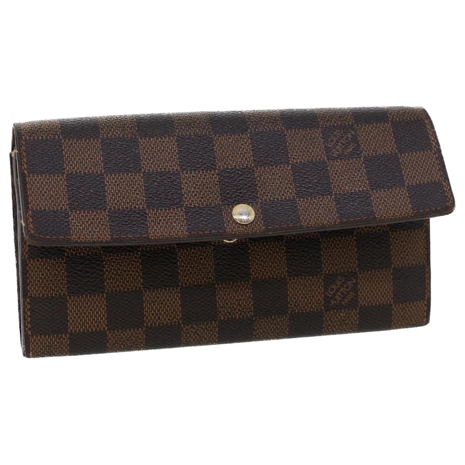 Louis Vuitton Damier Portefeuille Sarah Long Wallet With Hook