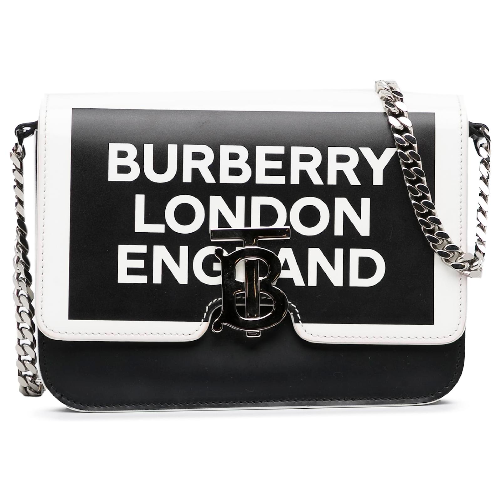 Burberry The TB Logo Bag Black Leather
