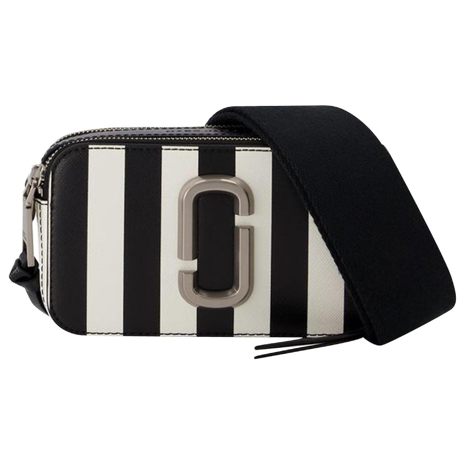 Snapshot leather crossbody bag Marc Jacobs Silver in Leather