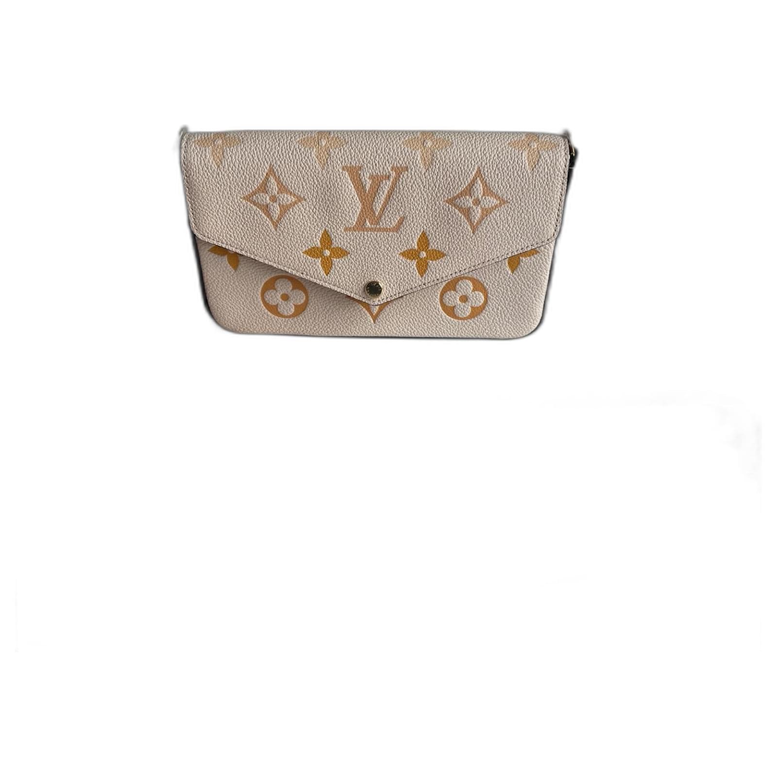 Genuine Louis Vuitton cream bag and wallet