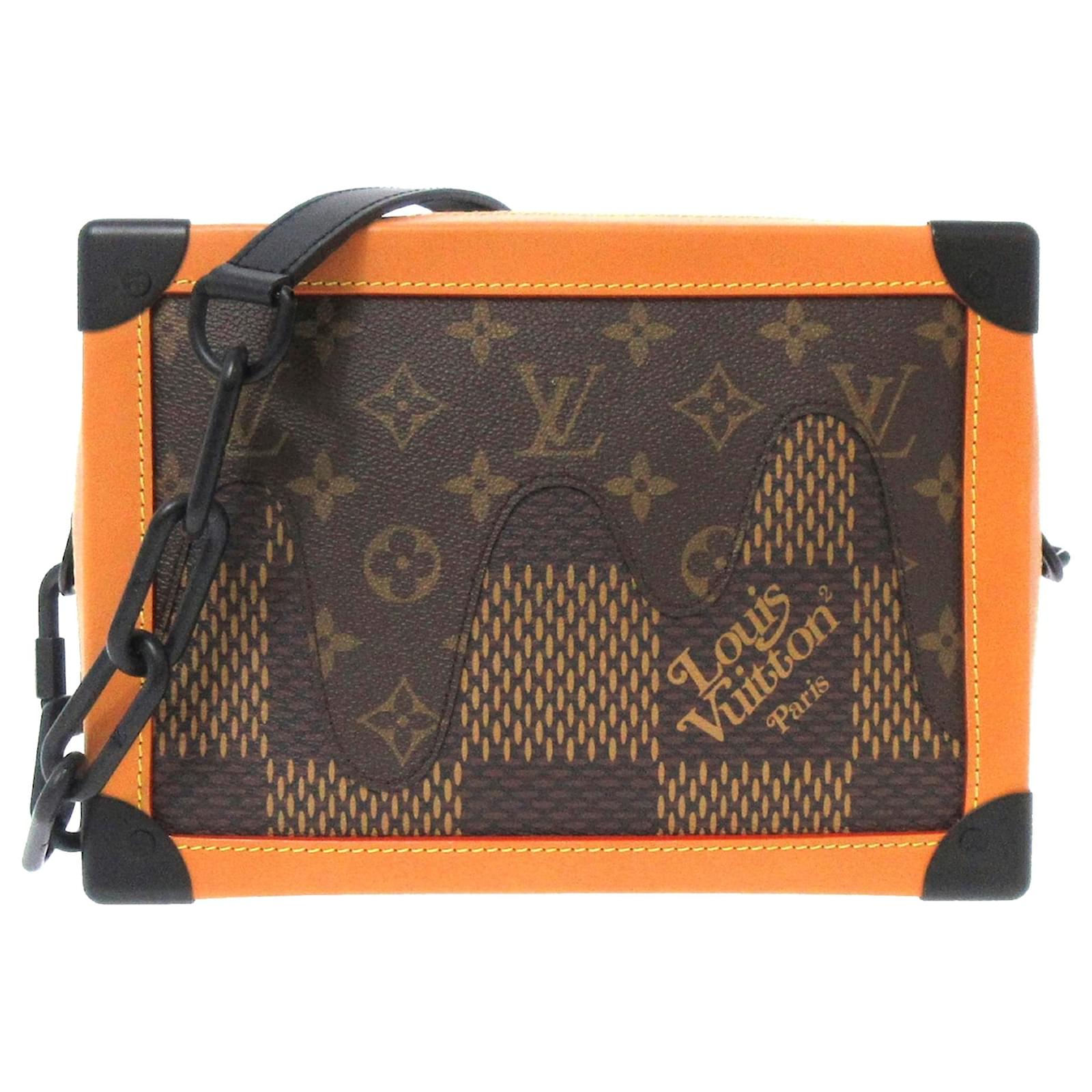 Louis Vuitton Soft Trunk Shoulder Bag in Orange Monogram Leather And