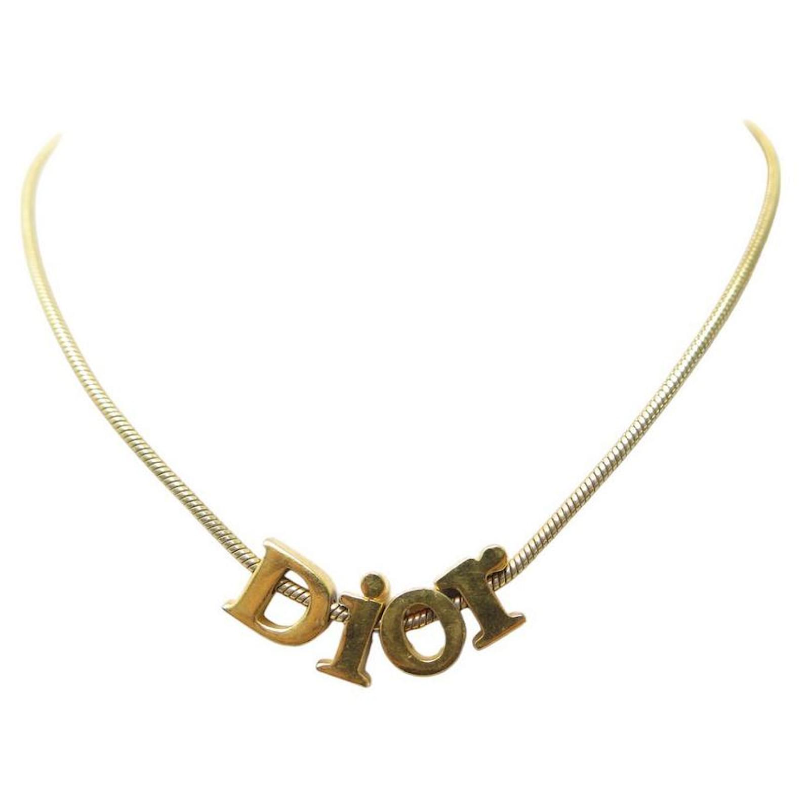 Dio(r)evolution Necklace Pink-Finish Metal and White Crystals | DIOR VN