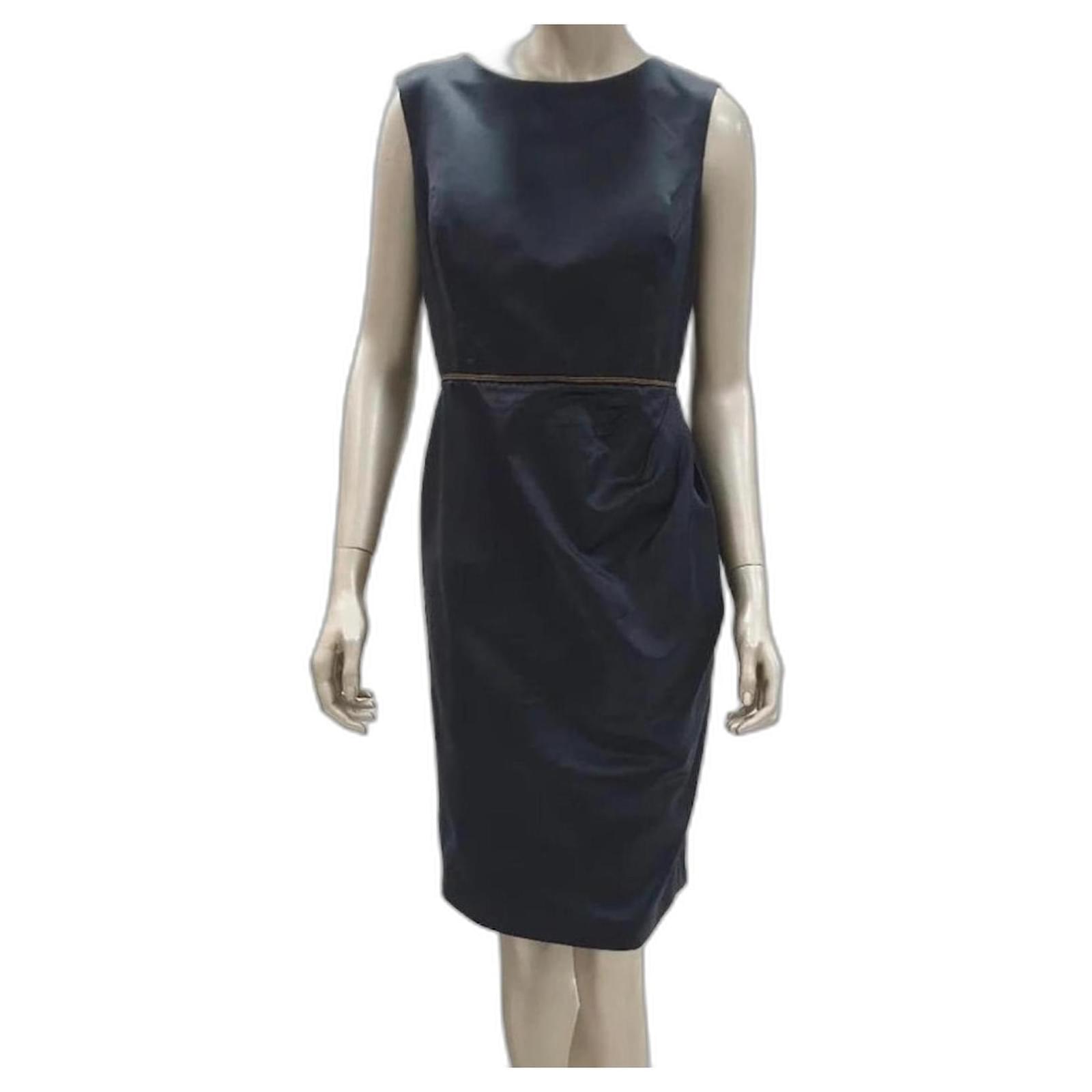Dresses Chanel Chanel Black Silk Mini Dress Size 46 FR