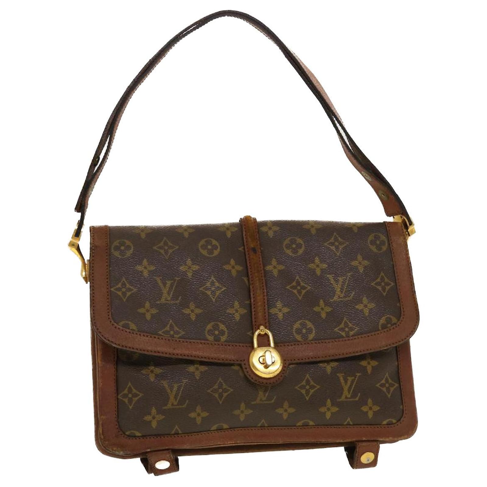 Louis-Vuitton Shoulder Bag Purs Monogram Sac Rabat Brown Vintage Authentic