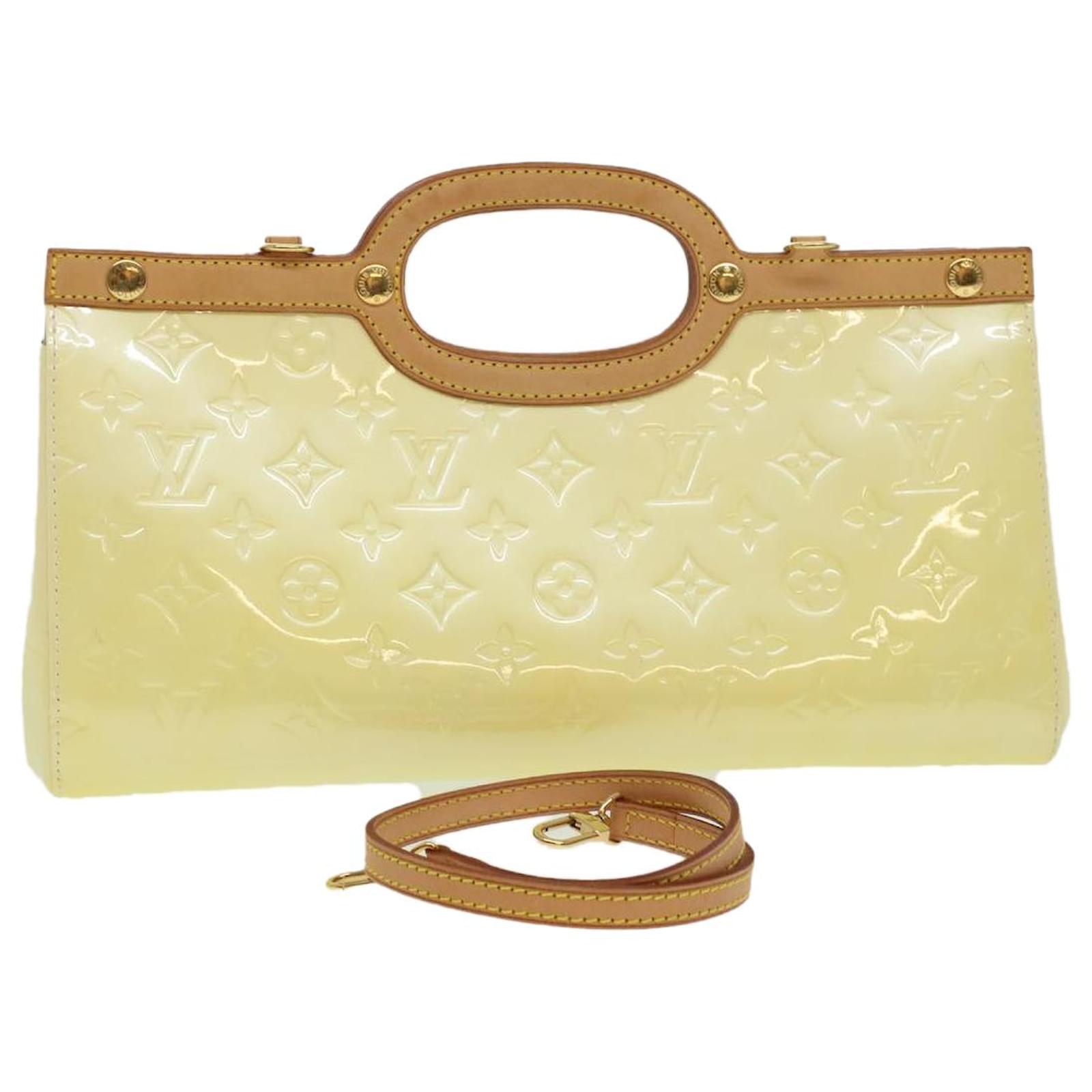 Auth LOUIS VUITTON Roxbury Drive M91372 Noisette Monogram Vernis