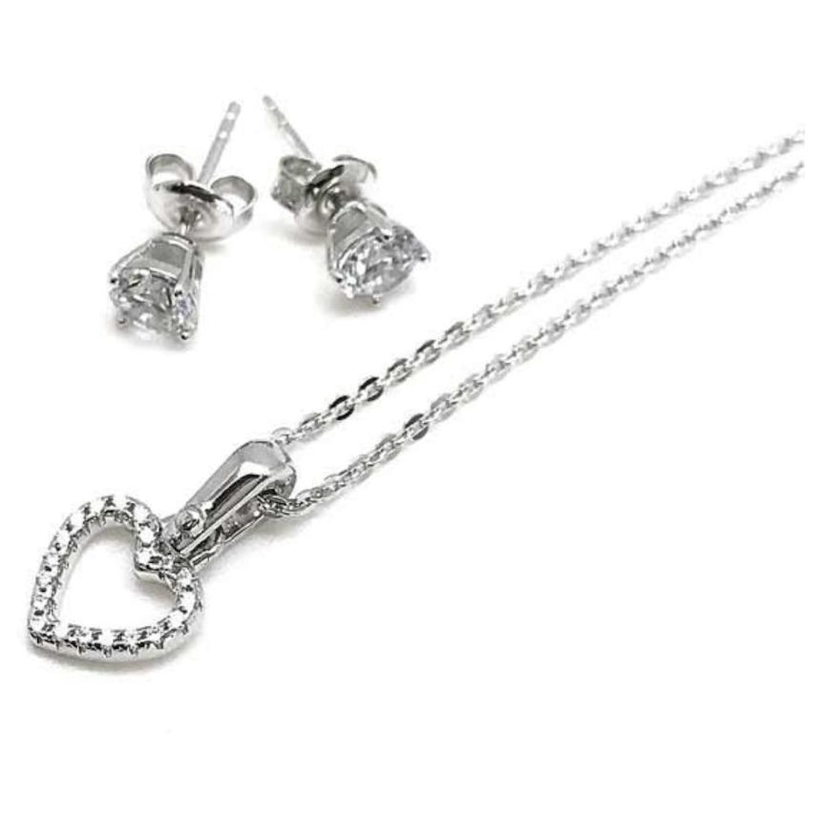 Michael Kors Premium Sterling Silver Cubic Zirconia Lariat Necklace |  ModeSens