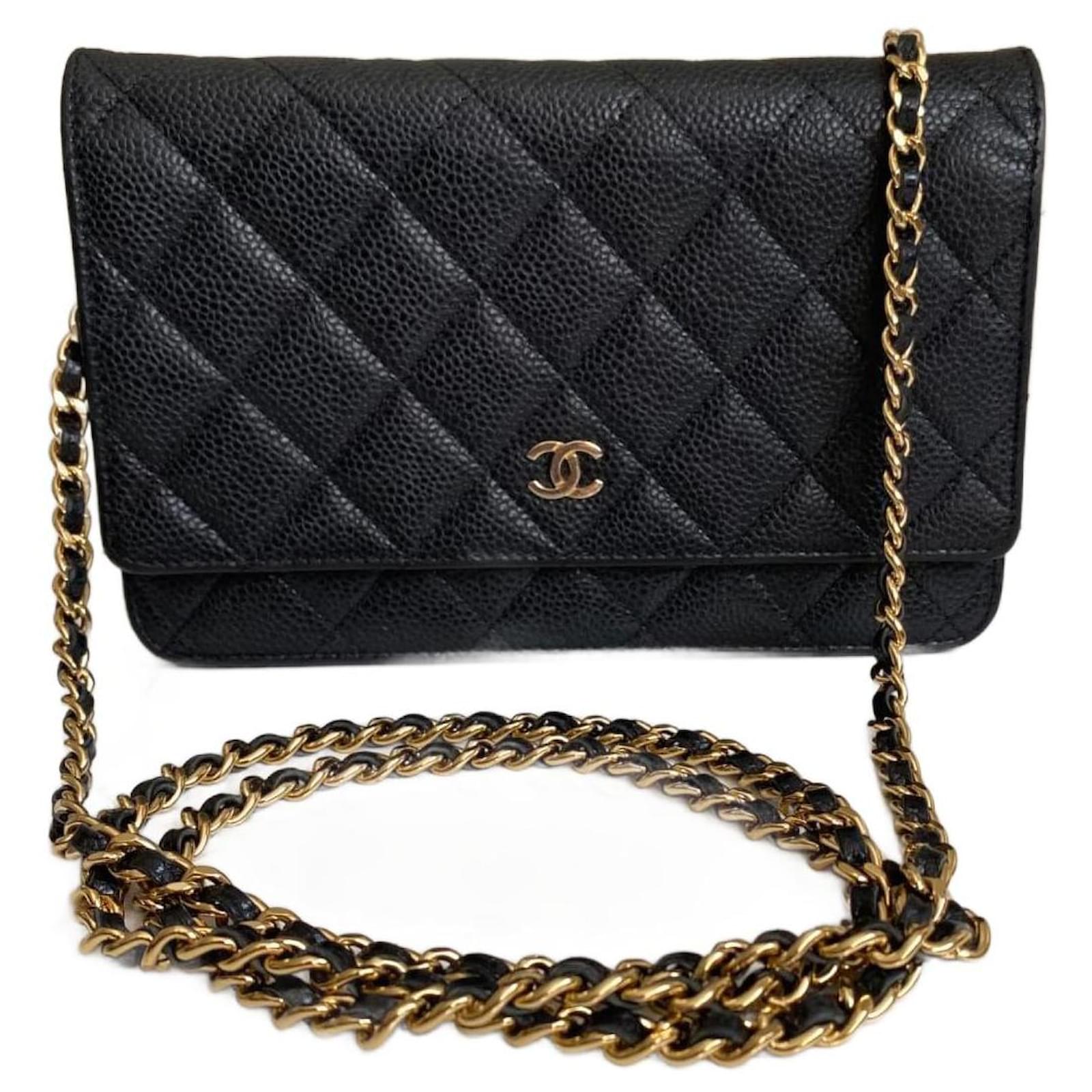Chanel Classic Wallet On Chain WOC Black Leather ref.957610 - Joli Closet