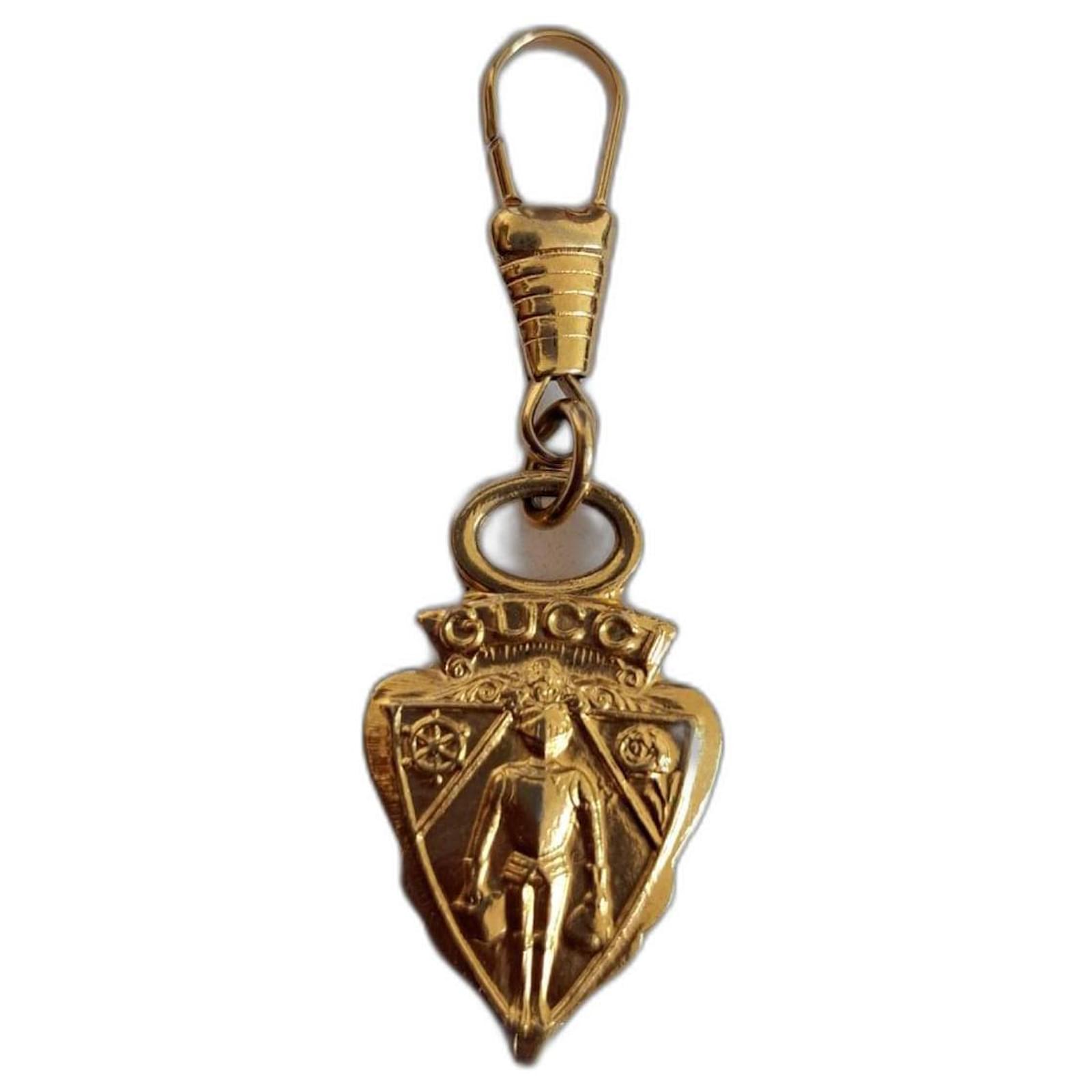 gucci 1980's Gold Plated knight soldier bag charm, keychain and bag ...