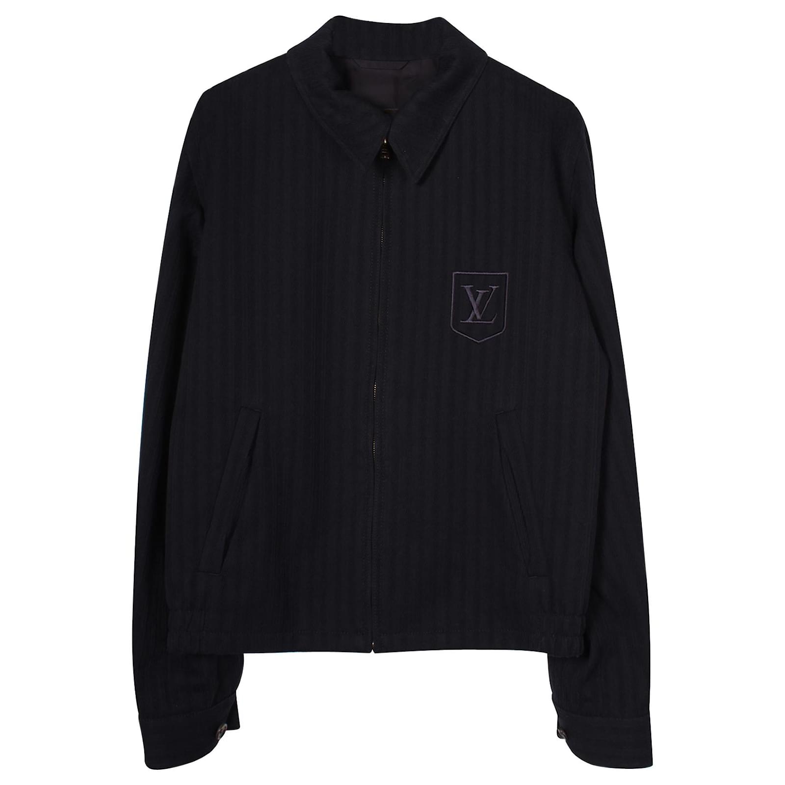 Louis Vuitton - Leather Accent Denim Jacket - China Blue - Women - Size: 36 - Luxury