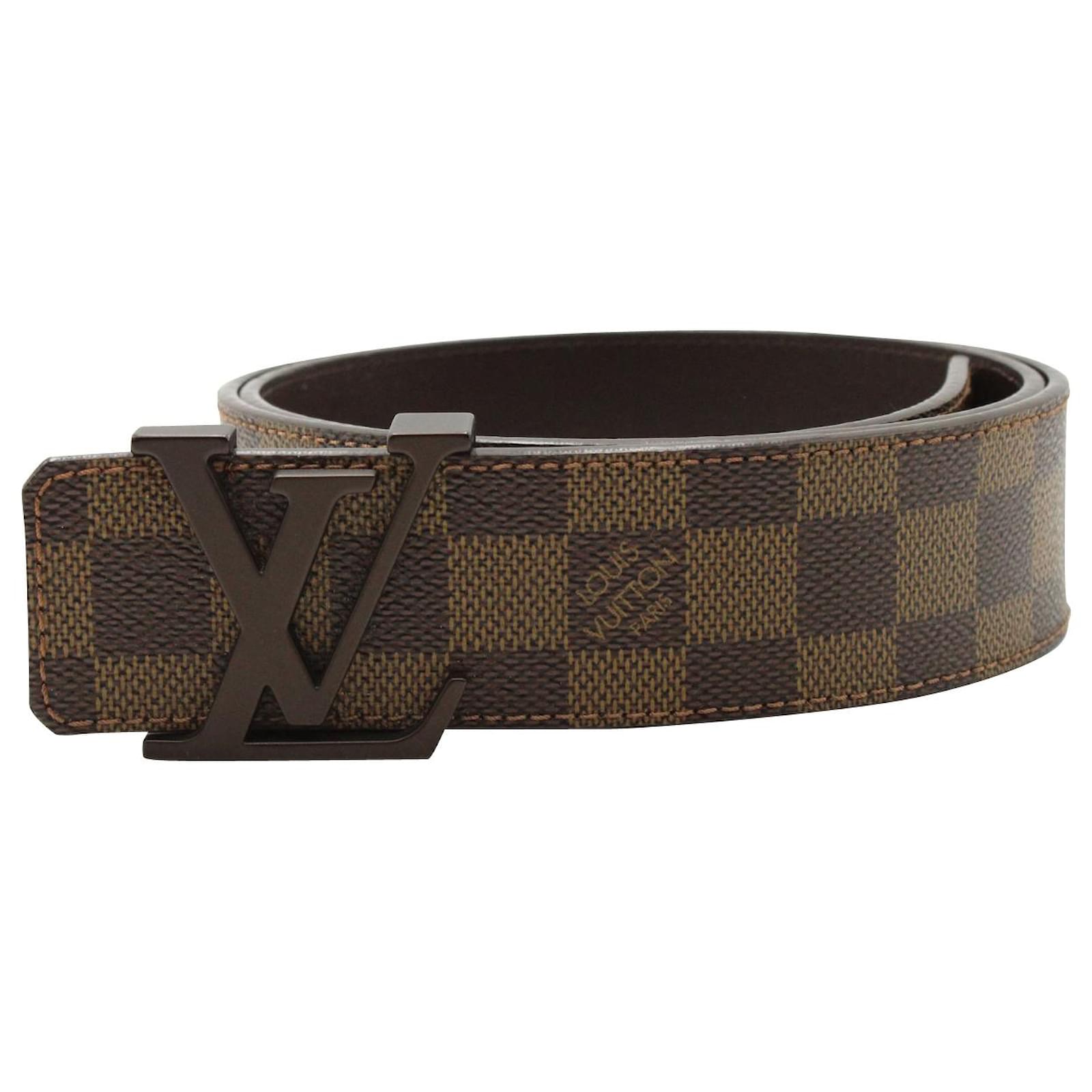 Belts Louis Vuitton Louis Vuitton LV Buckle Belt in Brown Damier Leather