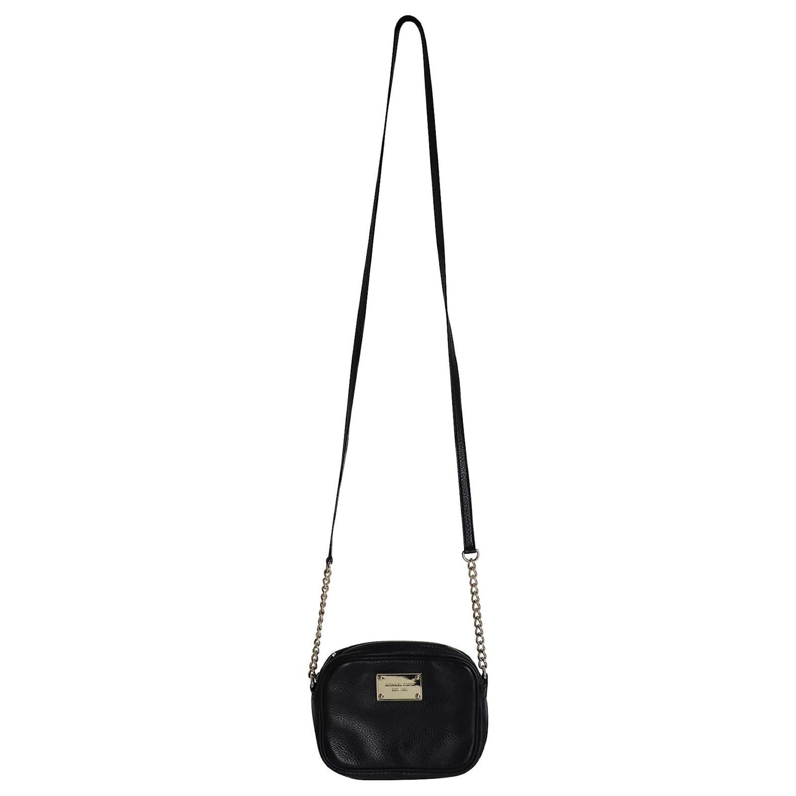 Michael Kors Sac Bandouli?�re Cha?�ne en Cuir Noir ref.957990 - Joli Closet