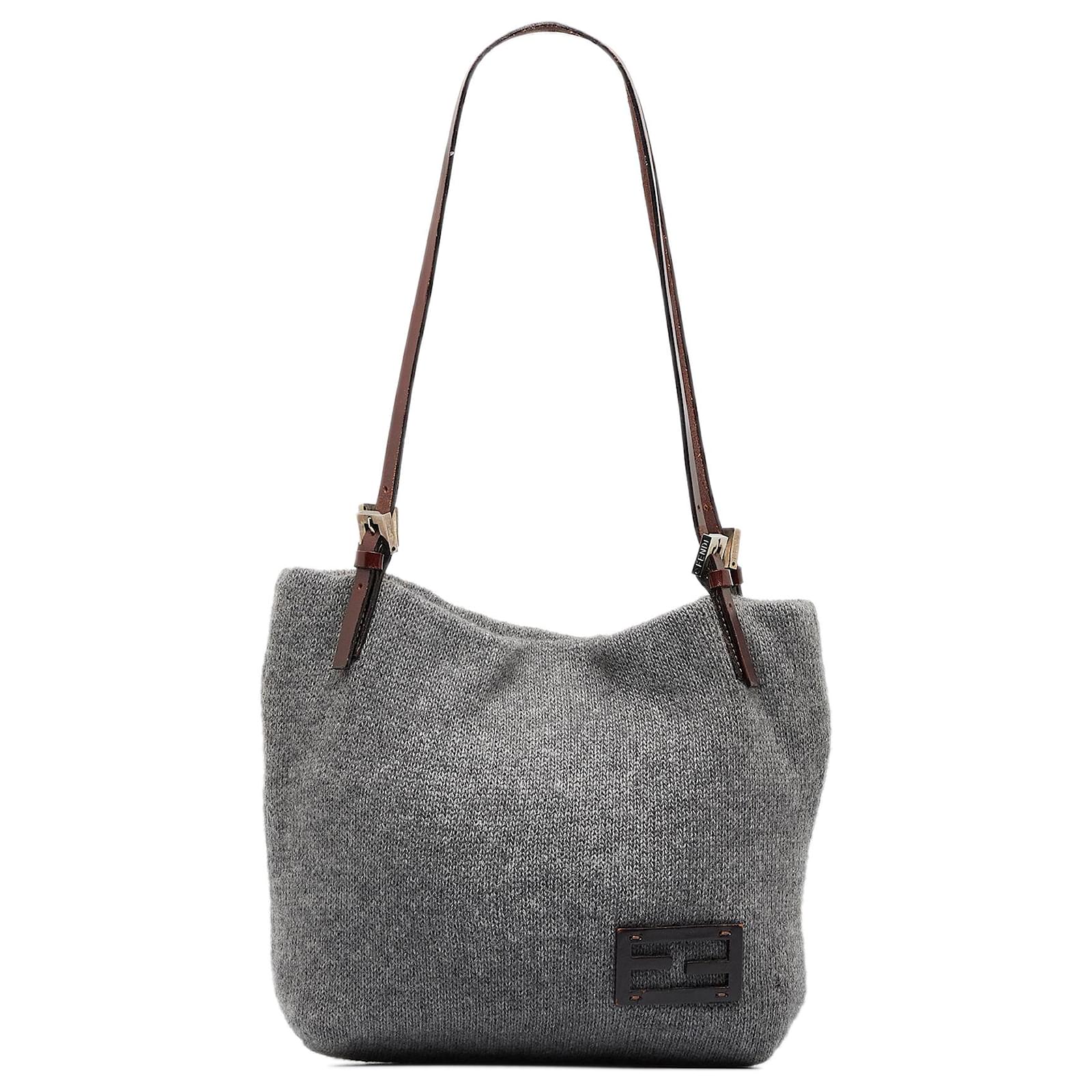 Fendi Gray Wool Shoulder Bag Grey Cloth ref.958247 Joli Closet