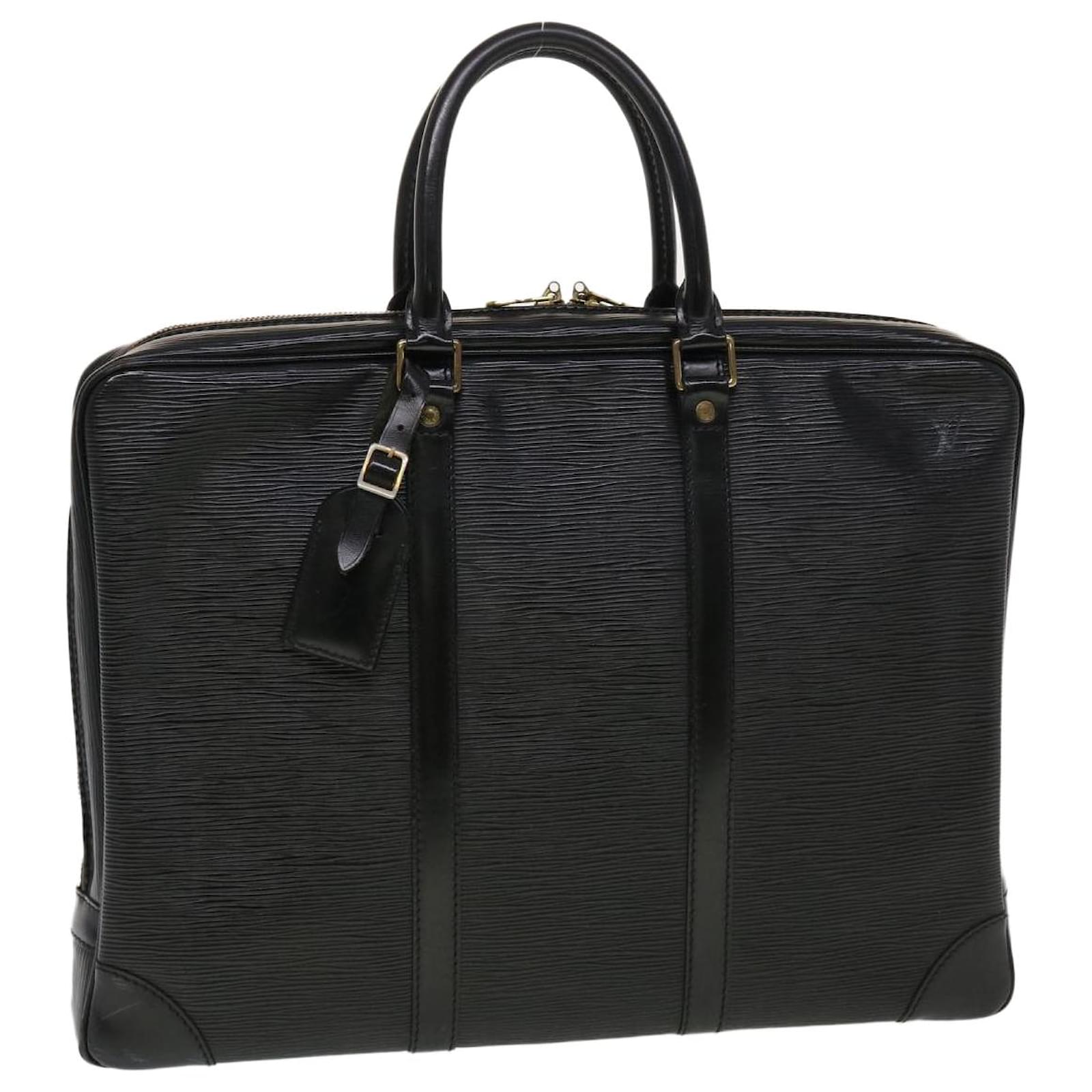 Auth LOUIS VUITTON PORTE DOCUMENTS VOYAGE Business Bag Briefcase Epi Leather