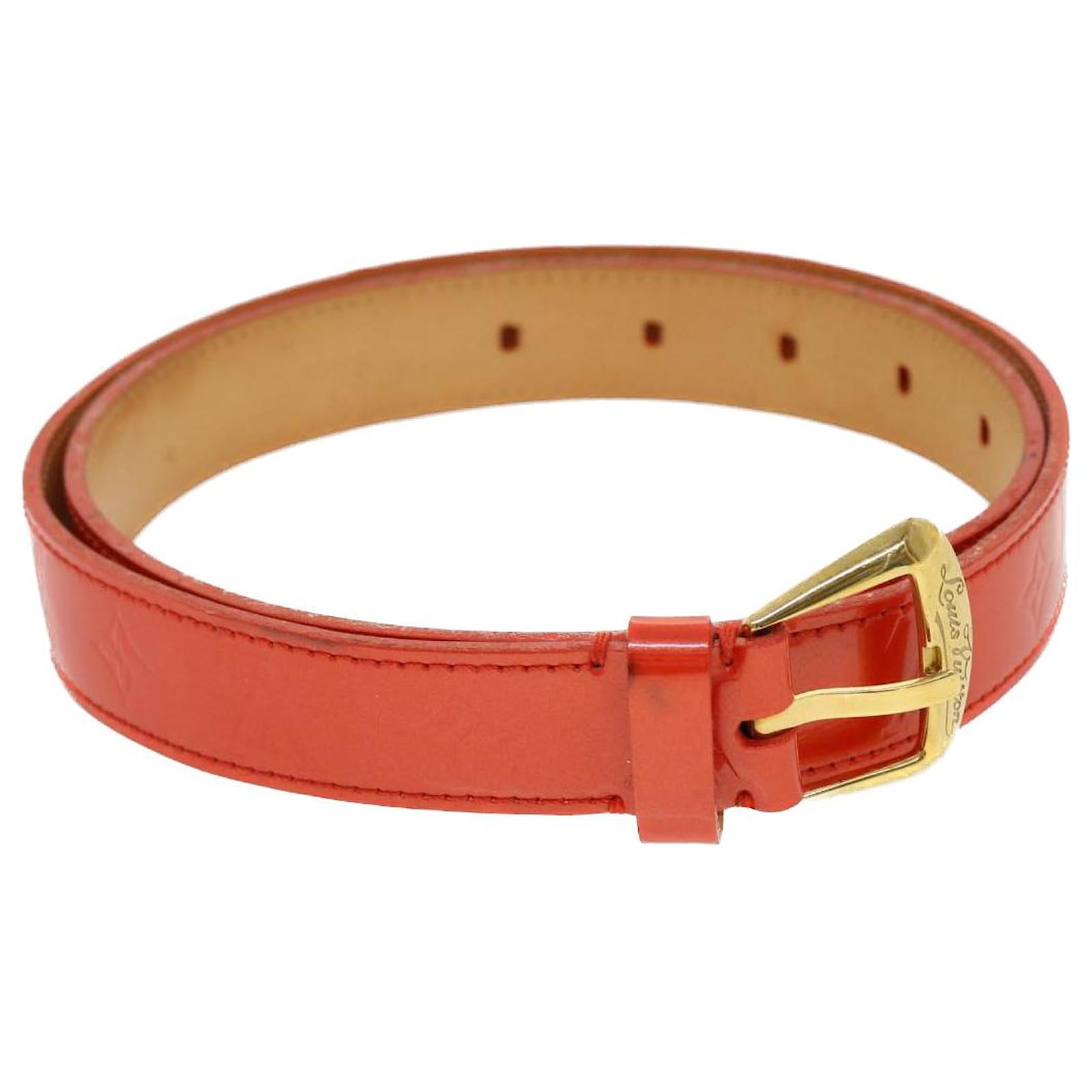 Initiales leather belt Louis Vuitton Red size 80 cm in Leather