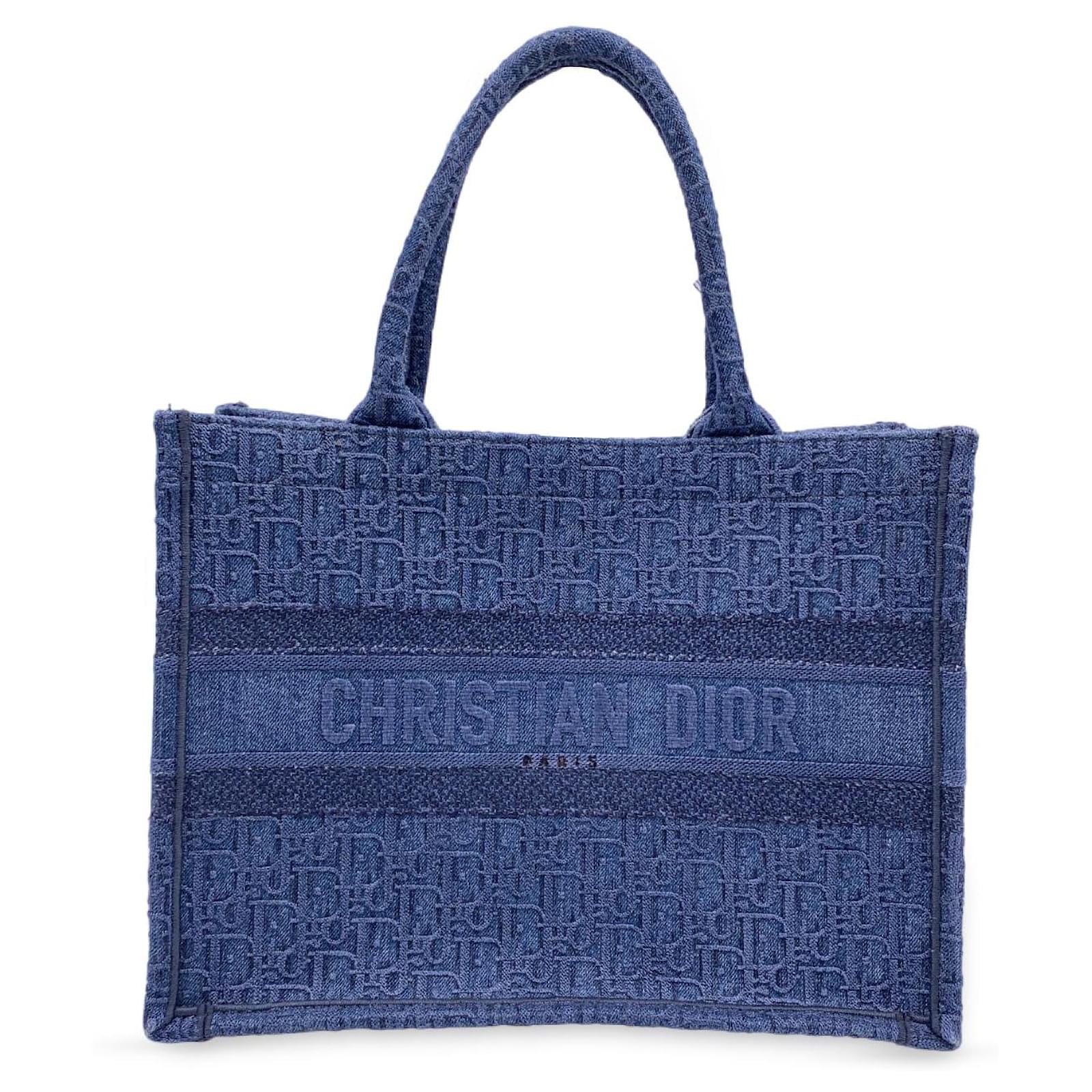 Blue pre-owned Christian Dior large oblique 2019 Book Tote