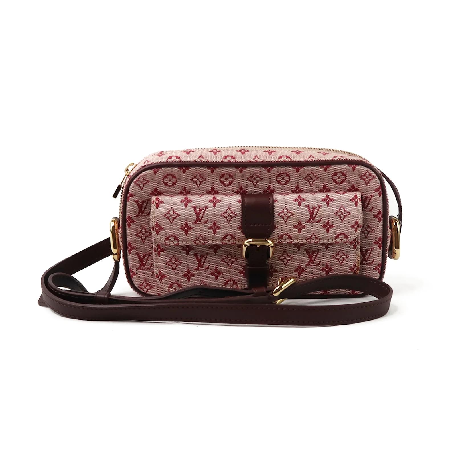 Louis Vuitton Monogram Mini Lin Juliette Crossbody Bag Red Cloth ref.958620  - Joli Closet