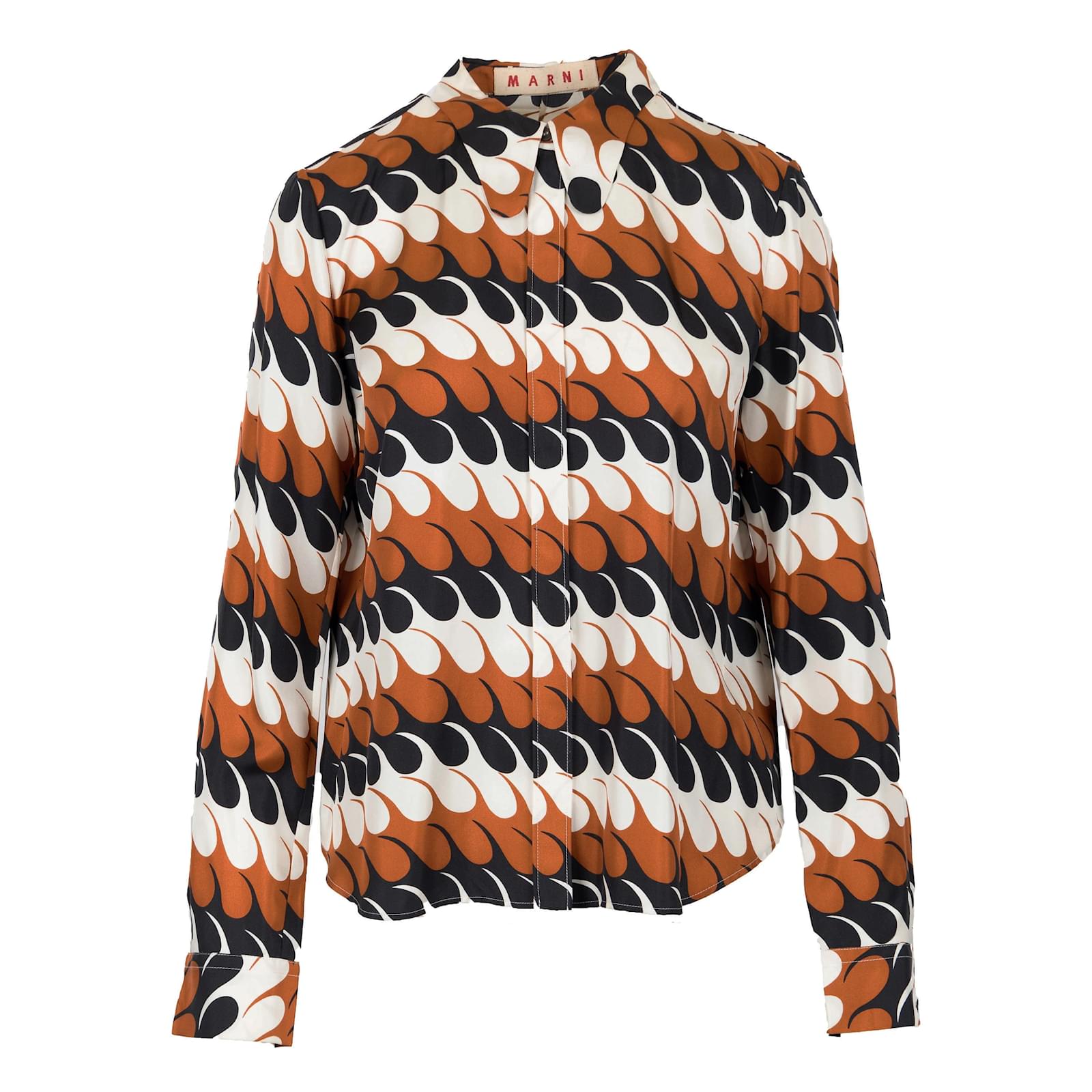 Marni Wave Pattern Shirt Multiple colors Silk ref.959082 - Joli Closet