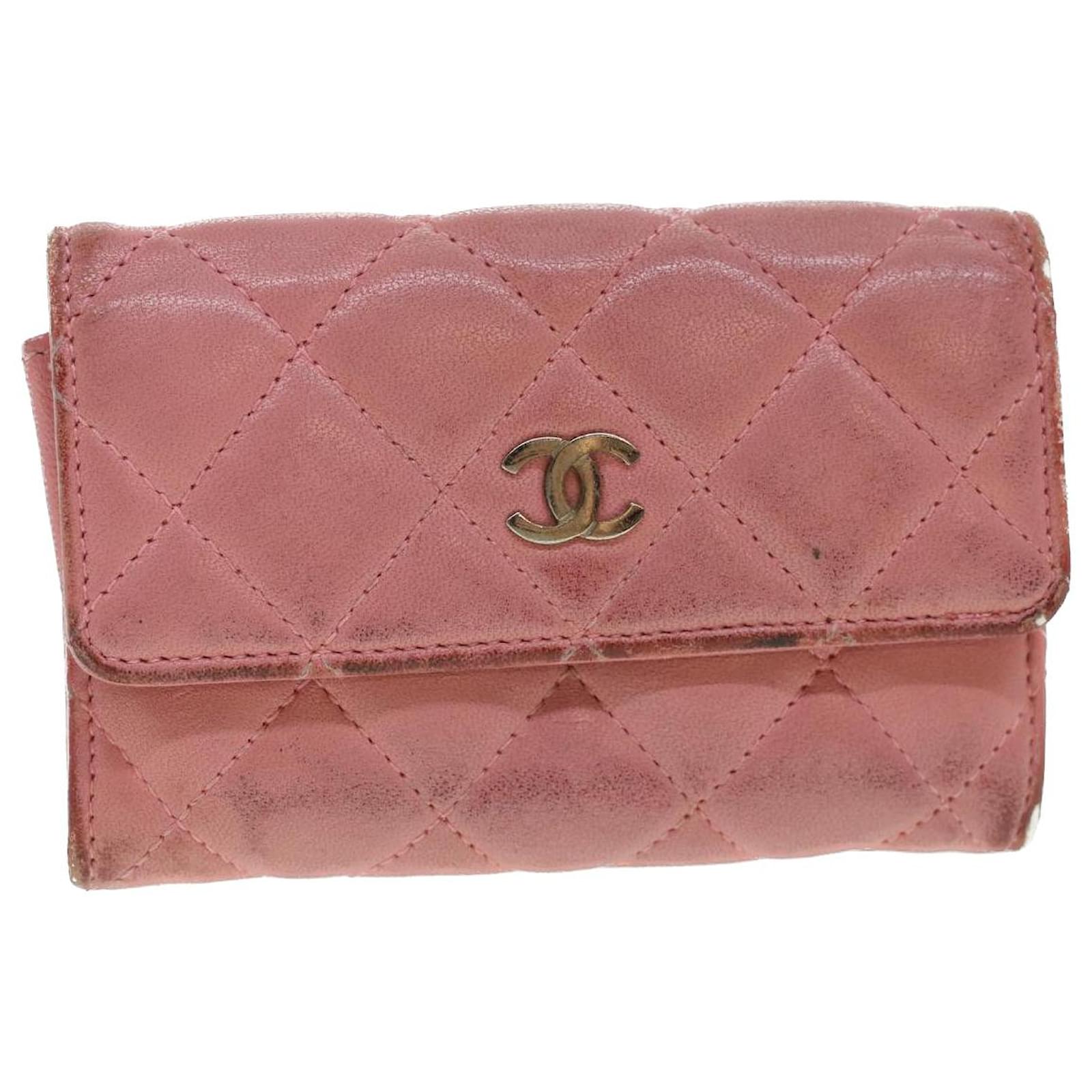 Chanel with bow, Red Chanel CC Matelasse Small Wallet