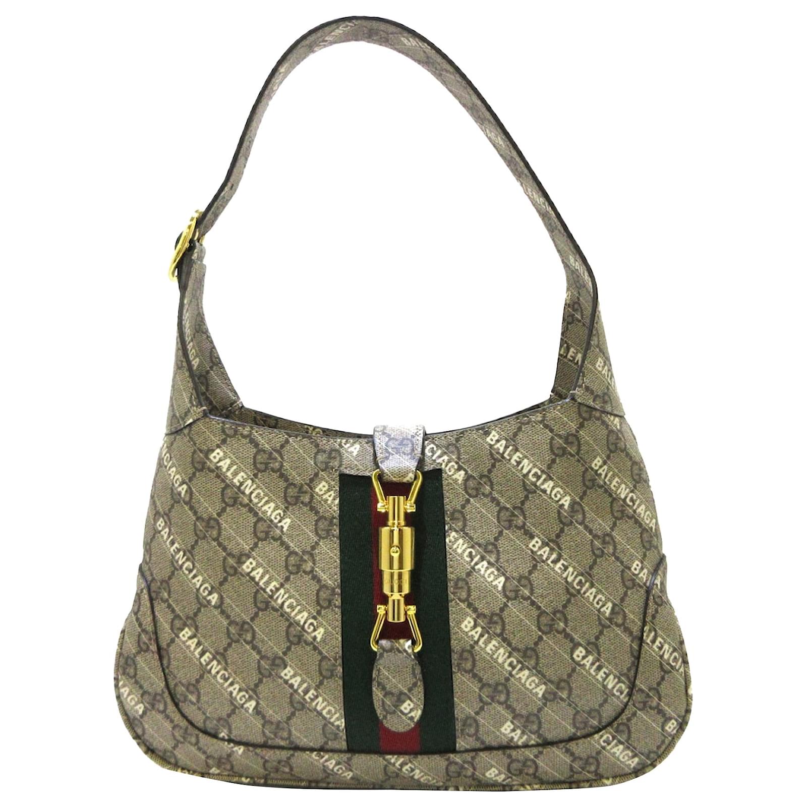 Gucci x Balenciaga The Hacker Project Shoulder Zip Bag Beige in
