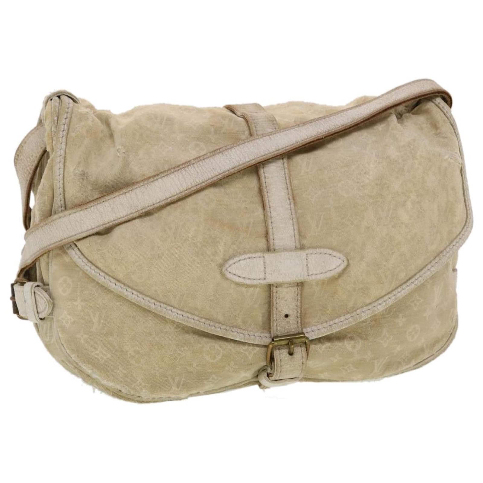 Louis Vuitton Saumur Handbag Mini Lin 30 Brown
